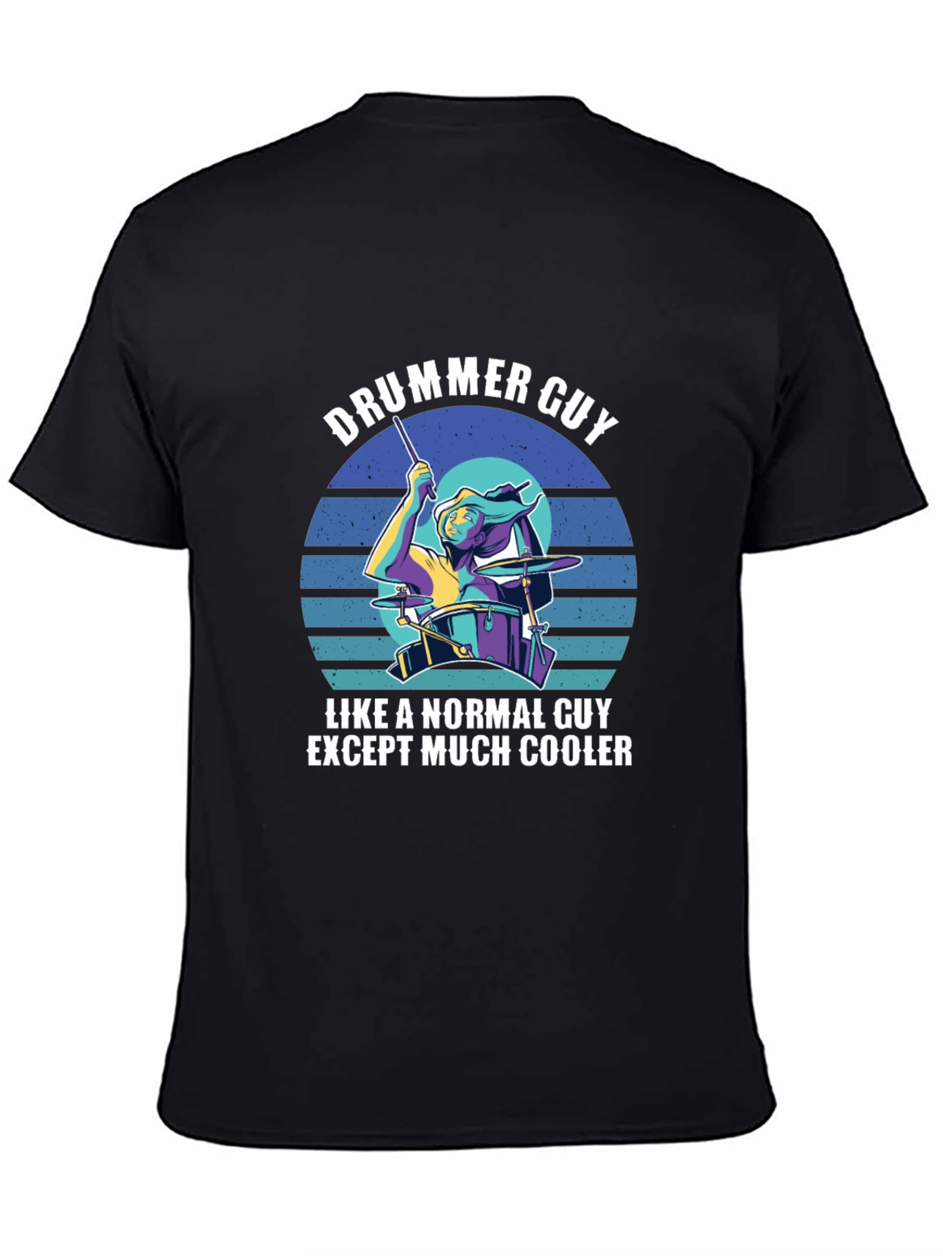 Drummer Guy Graphic T-Shirt - Cool Musician Tee