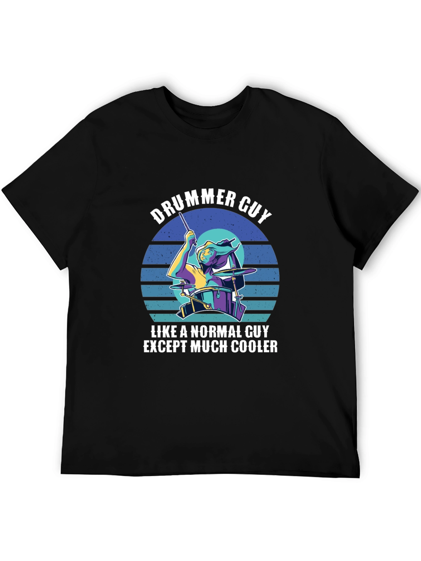 Drummer Guy Graphic T-Shirt - Cool Musician Tee
