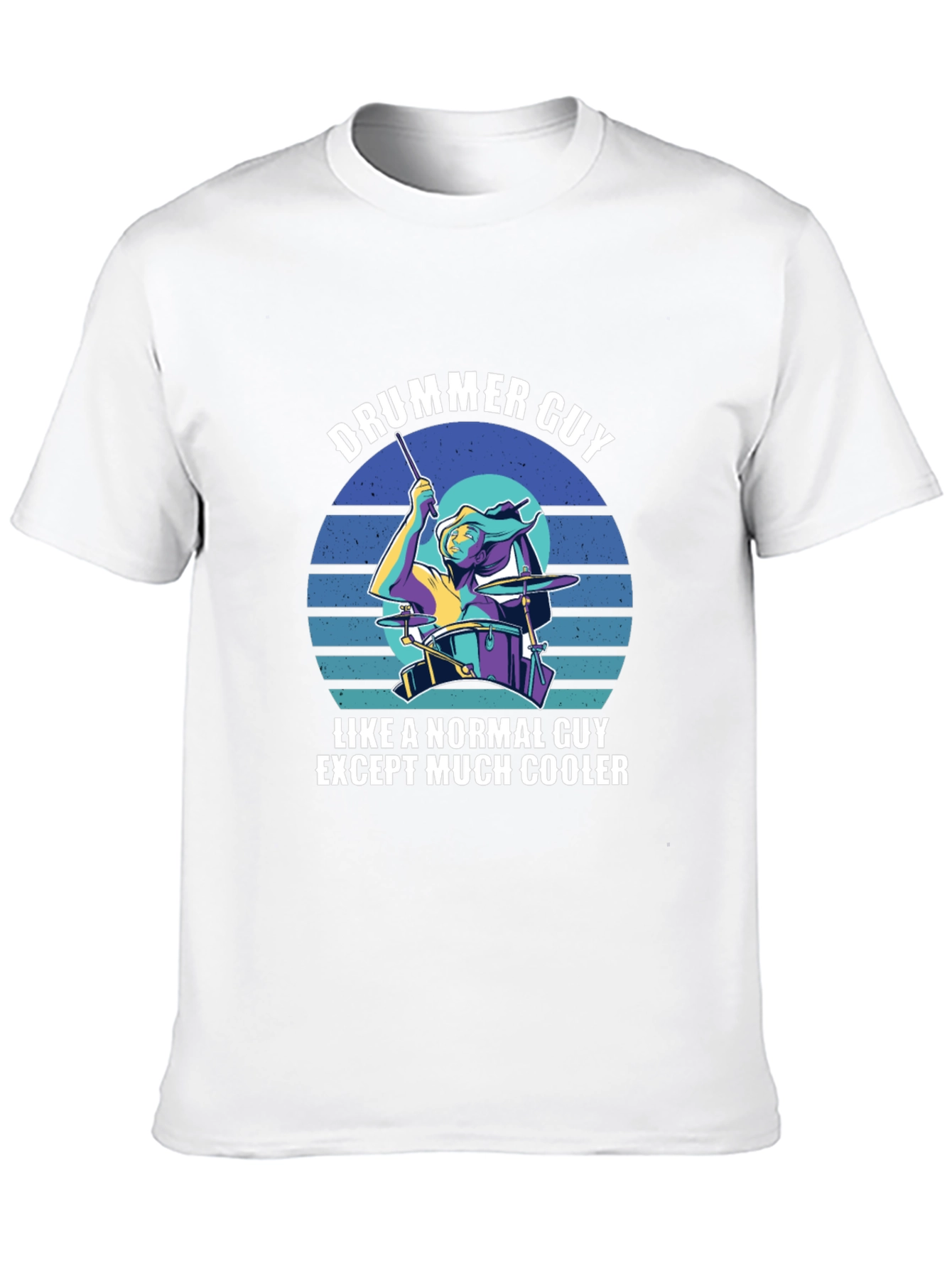 Drummer Guy Graphic T-Shirt - Cool Musician Tee