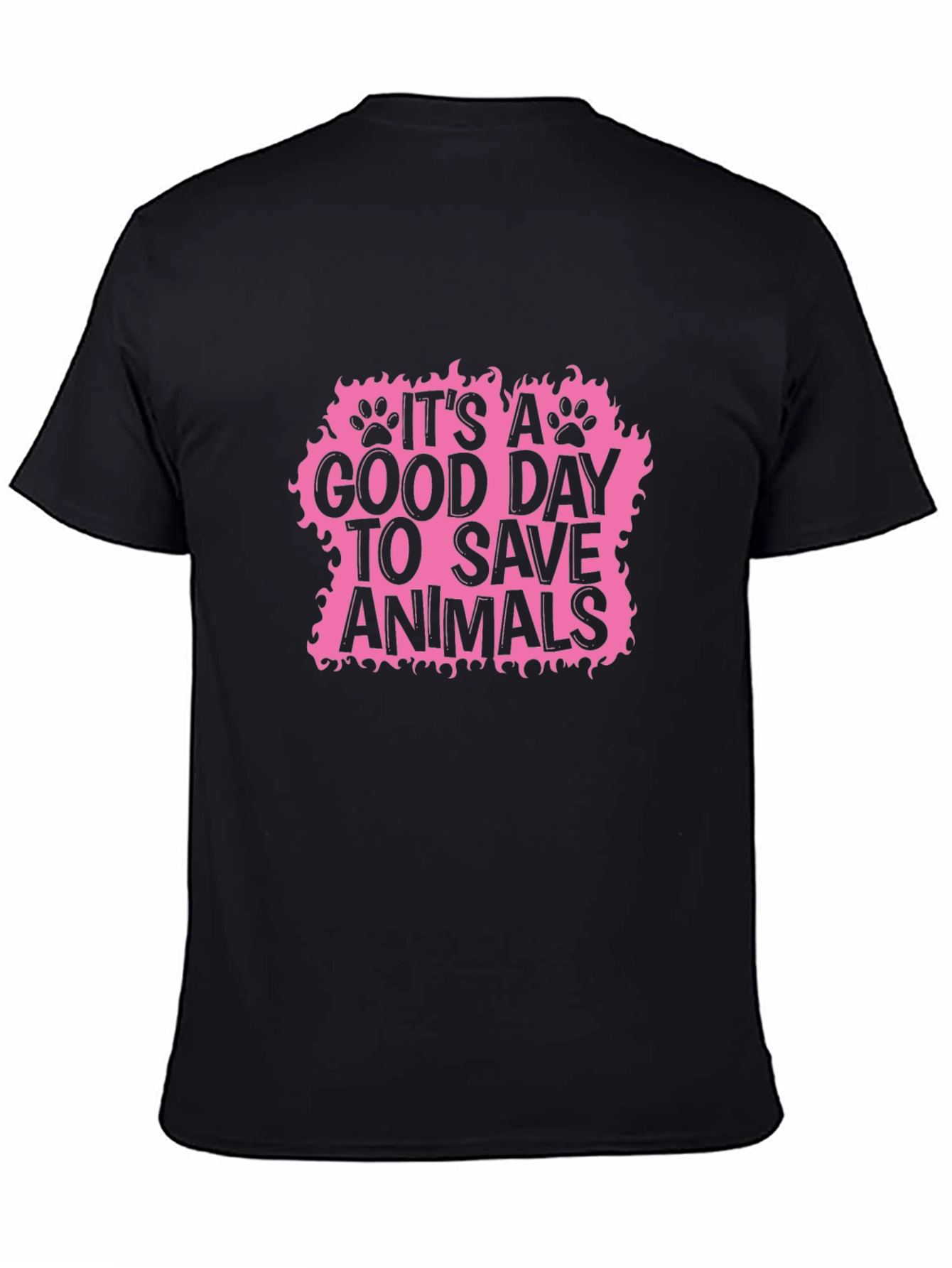 Save Animals Graphic Tee - Black