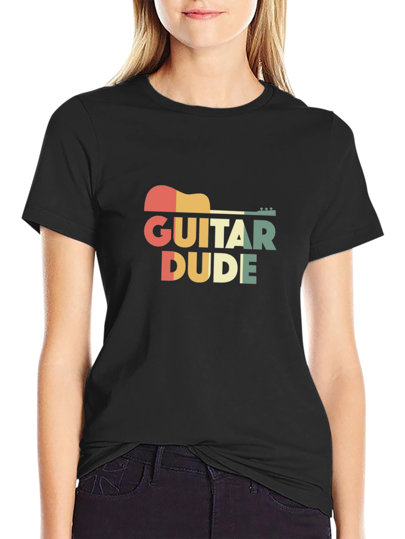 Guitar Dude Retro Graphic Tee - Music Lovers T-Shirt