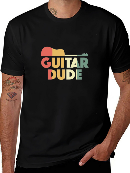 Guitar Dude Retro Graphic Tee - Music Lovers T-Shirt