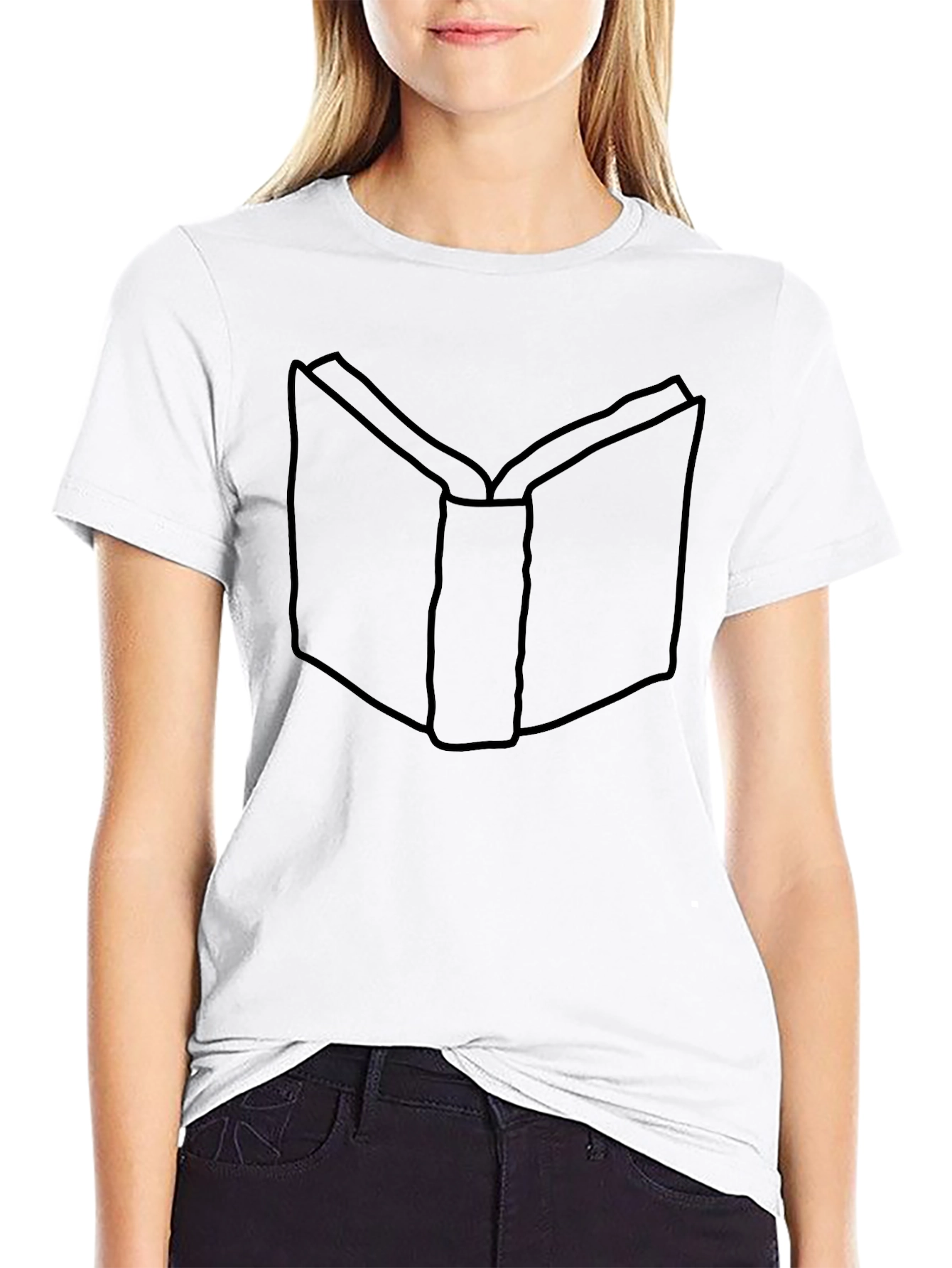 Book Graphic Tee - Black Cotton T-Shirt