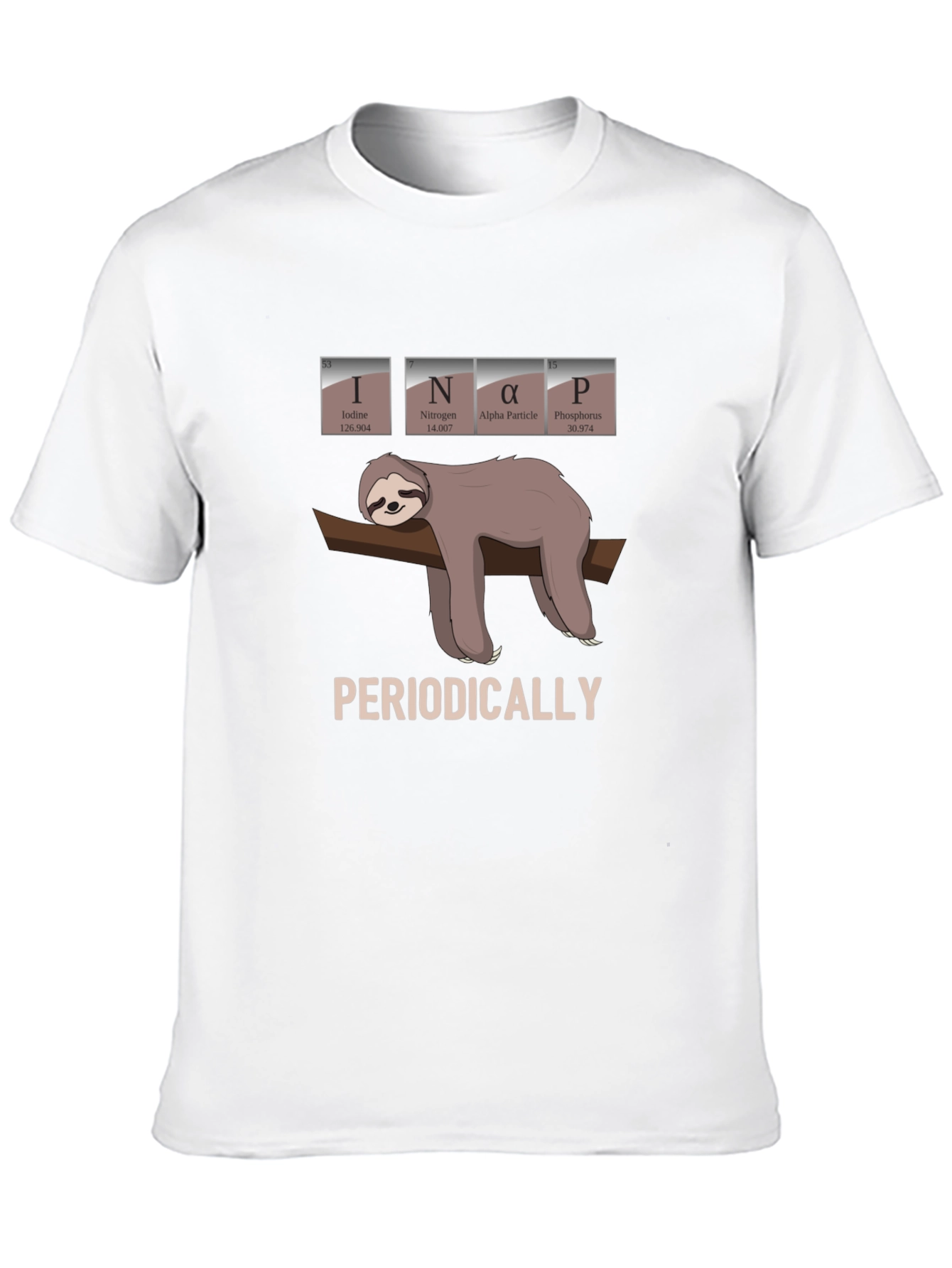 INaP Sloth T-Shirt - Periodically Funny Science Tee