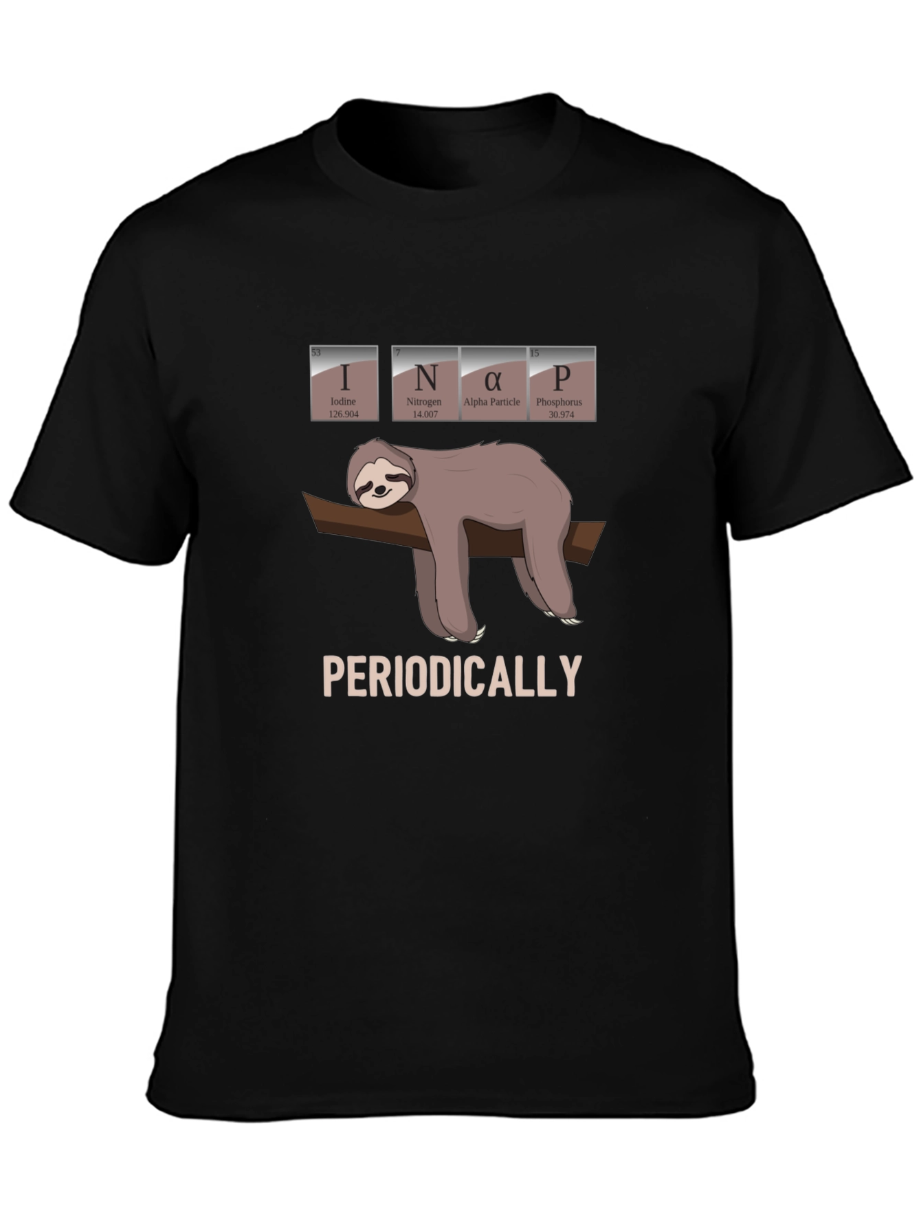 INaP Sloth T-Shirt - Periodically Funny Science Tee