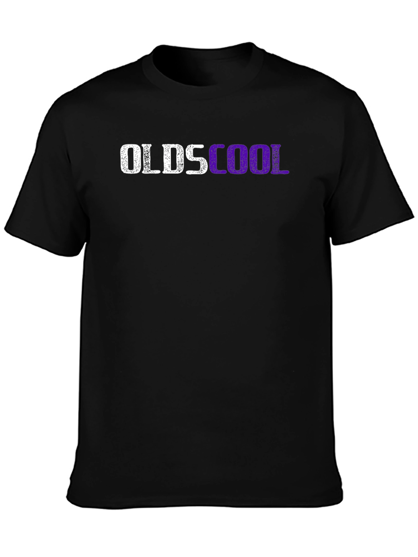 Old School Graphic Tee - Distressed Print Black T-Shirt
