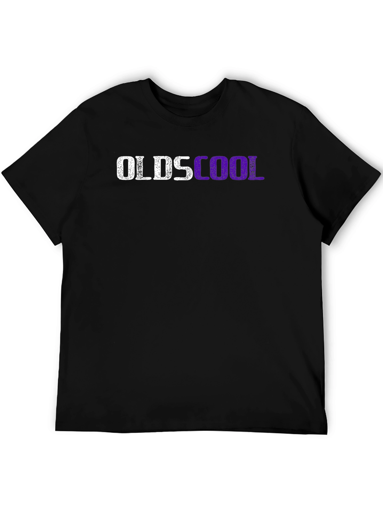 Old School Graphic Tee - Distressed Print Black T-Shirt
