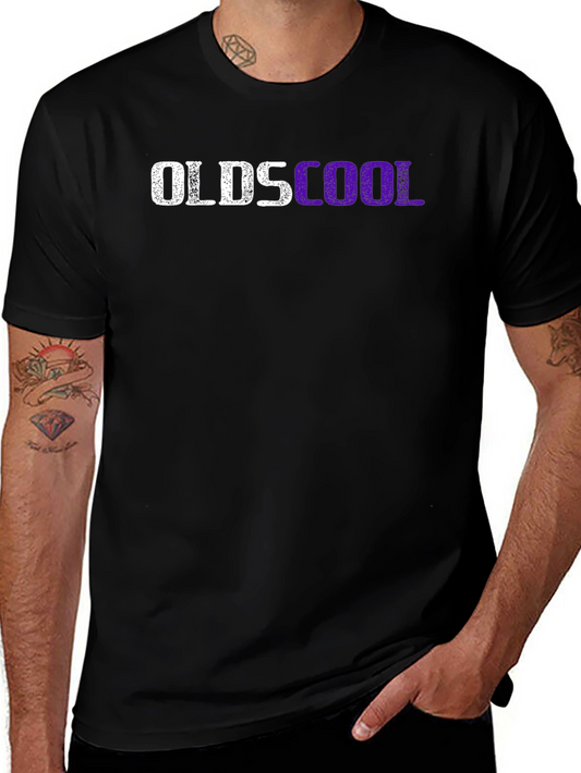 Old School Graphic Tee - Distressed Print Black T-Shirt