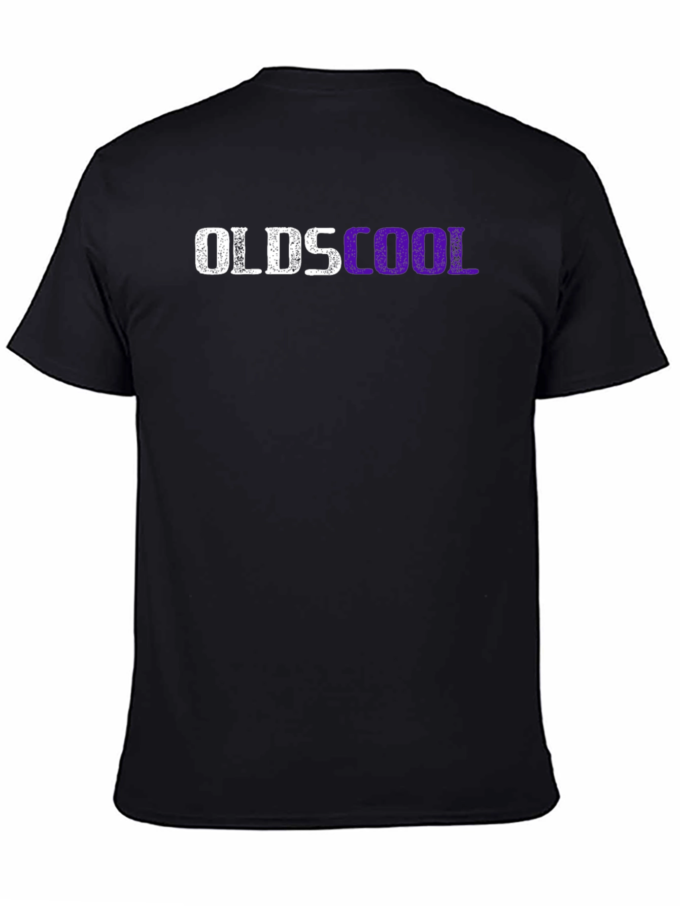 Old School Graphic Tee - Distressed Print Black T-Shirt