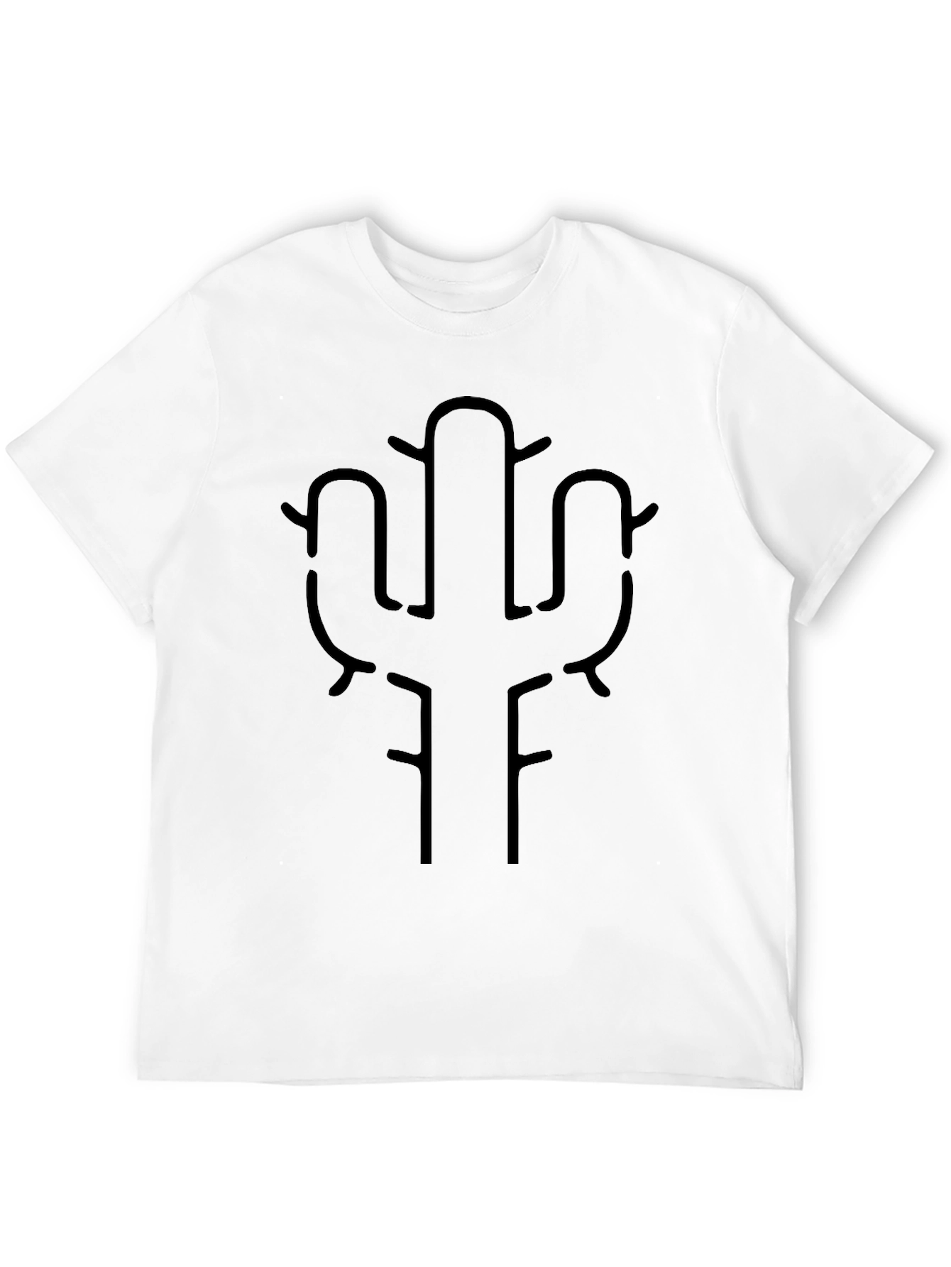 Cactus Graphic Tee - Minimalist Desert Style