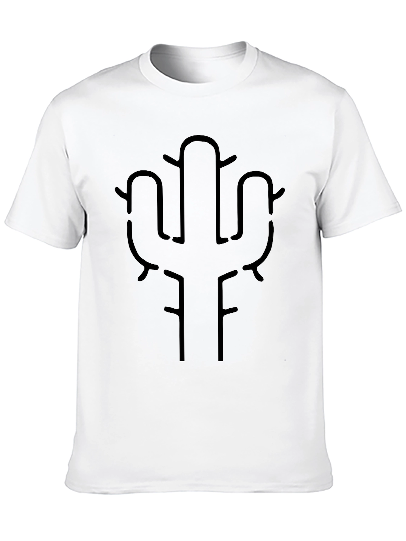 Cactus Graphic Tee - Minimalist Desert Style