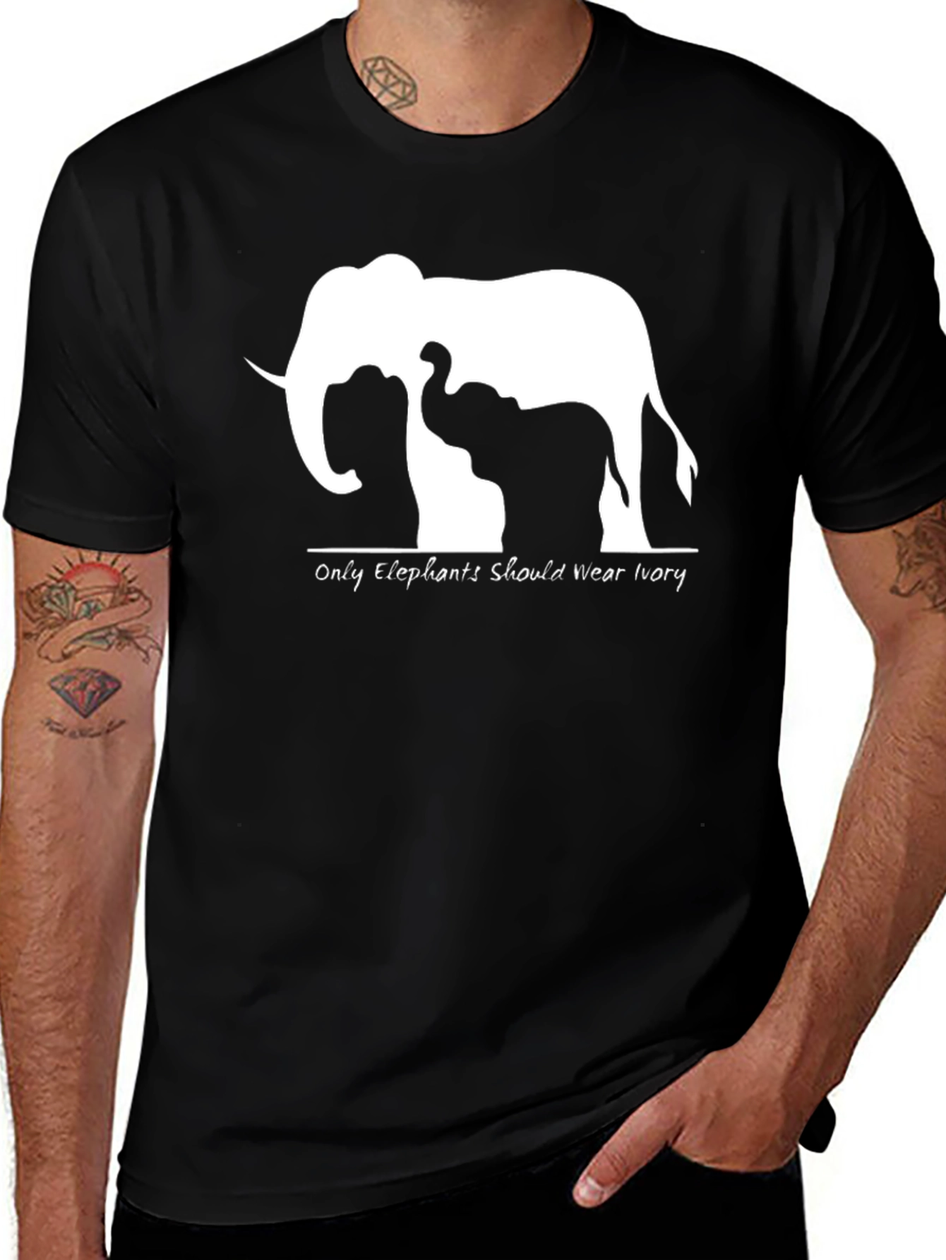 Elephant Ivory Graphic T-Shirt