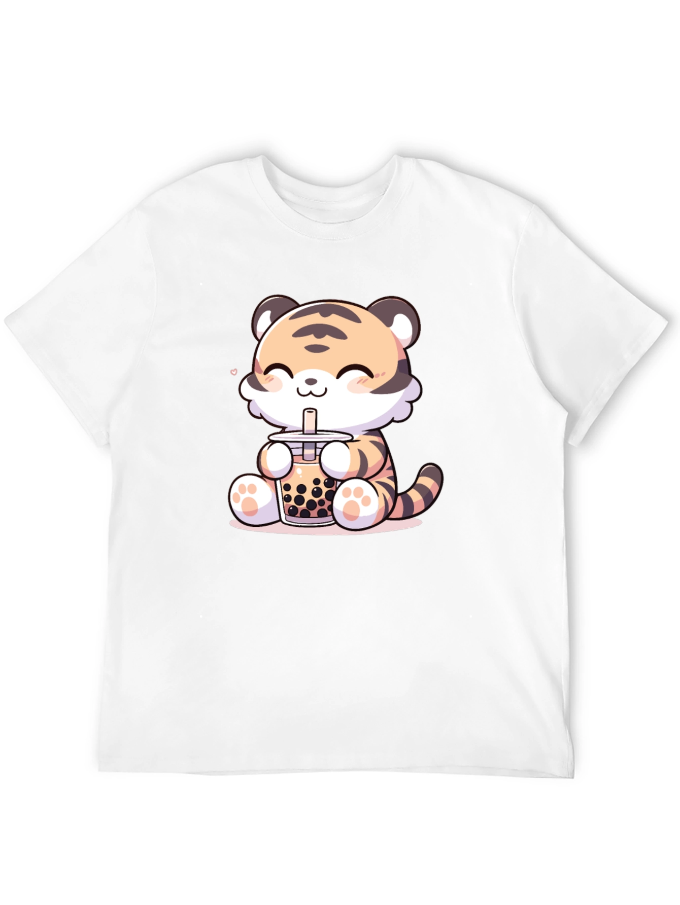 Cute Tiger Boba Tea Graphic Tee