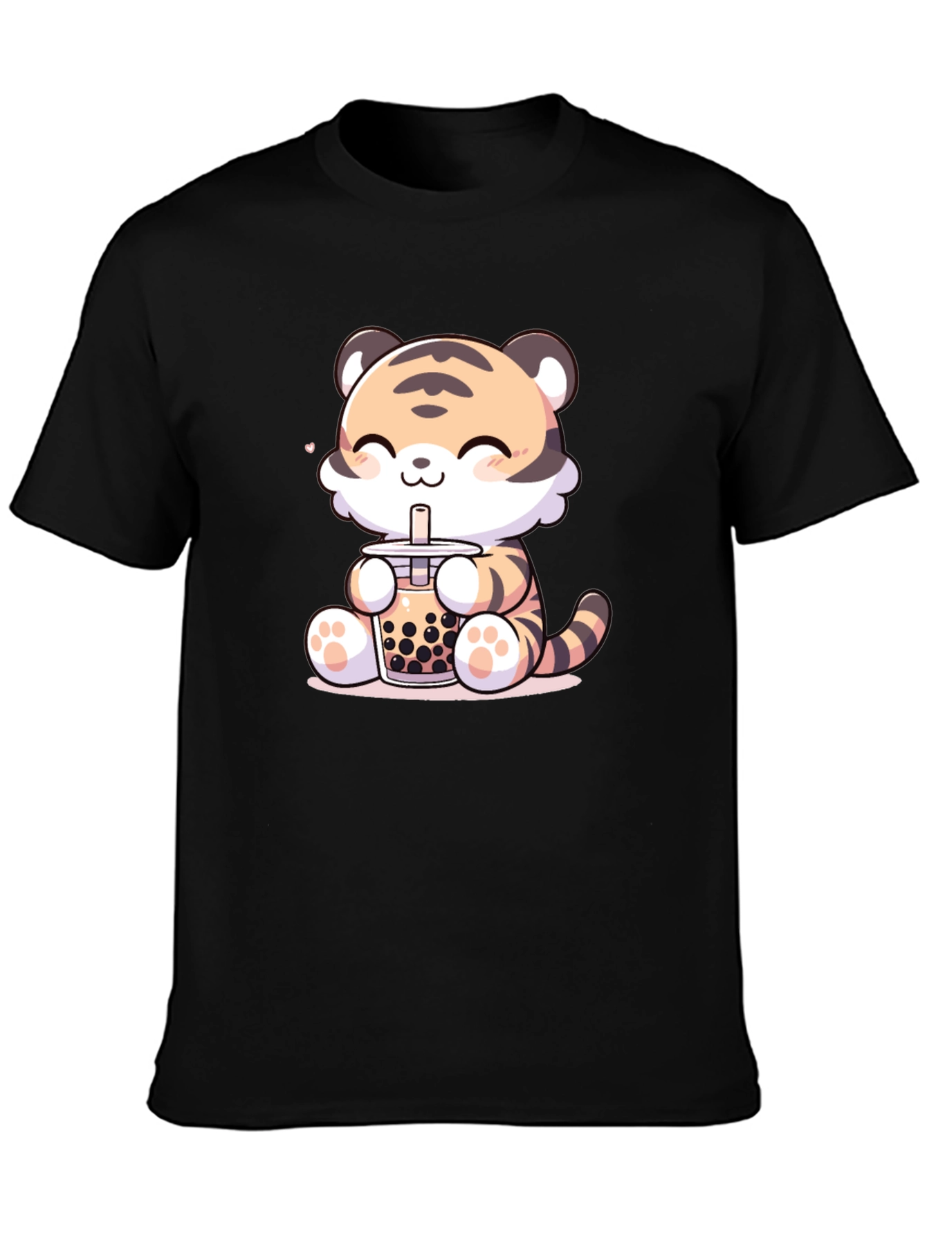 Cute Tiger Boba Tea Graphic Tee