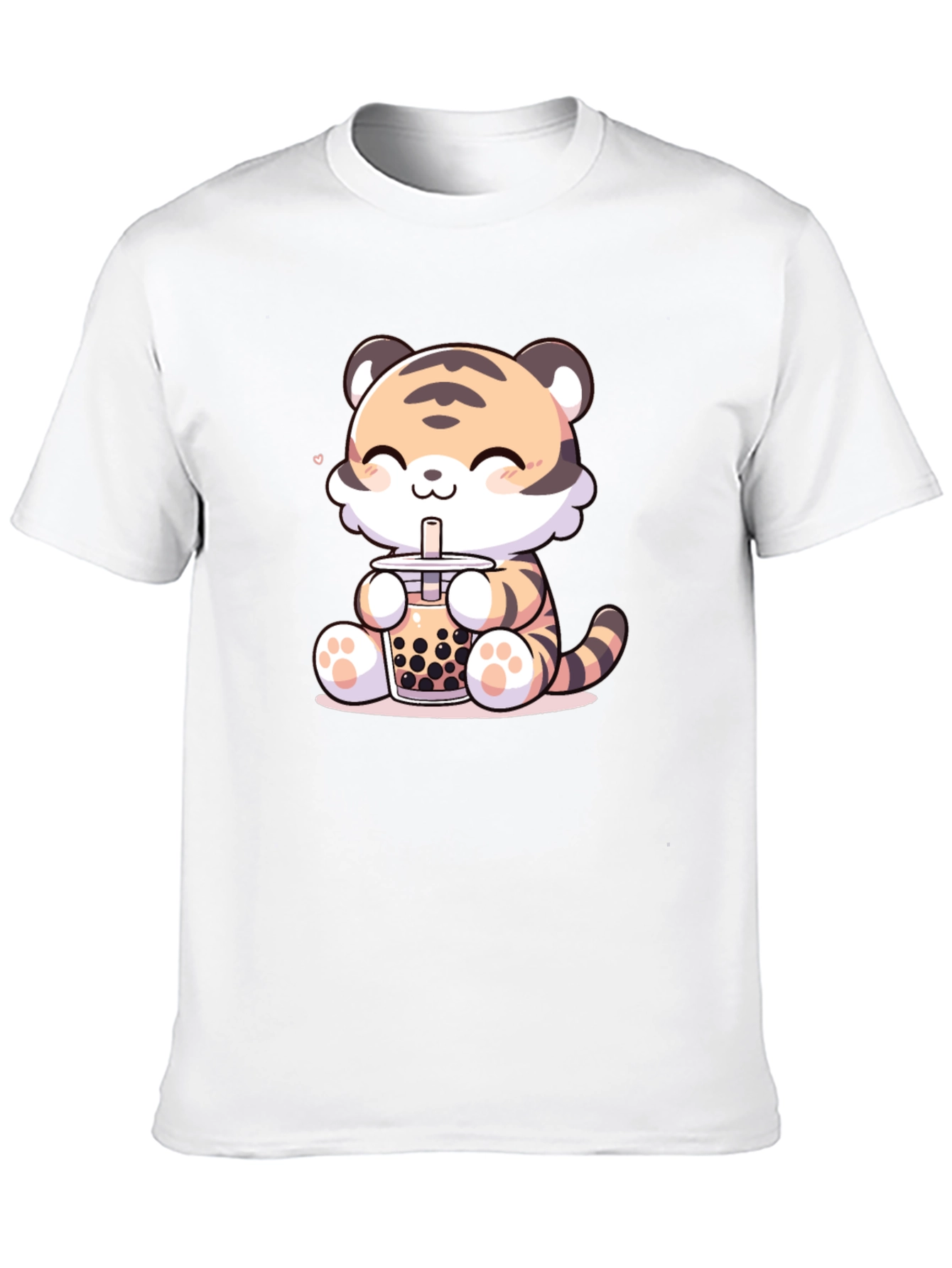 Cute Tiger Boba Tea Graphic Tee