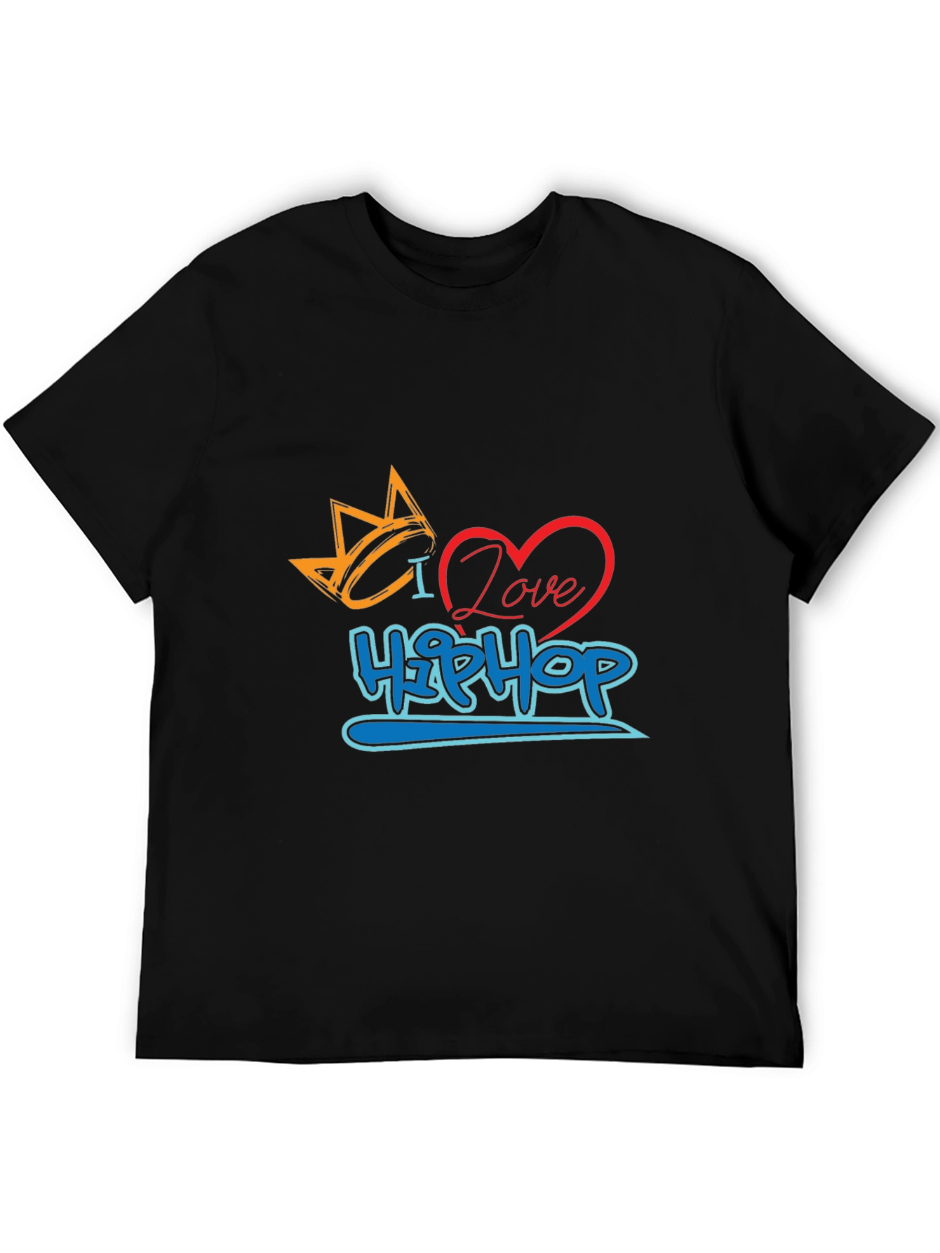 I Love Hip Hop Graphic Print T-Shirt