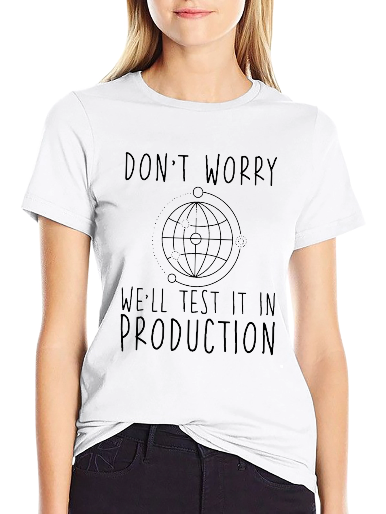 Dont Worry Test in Production Black T-Shirt