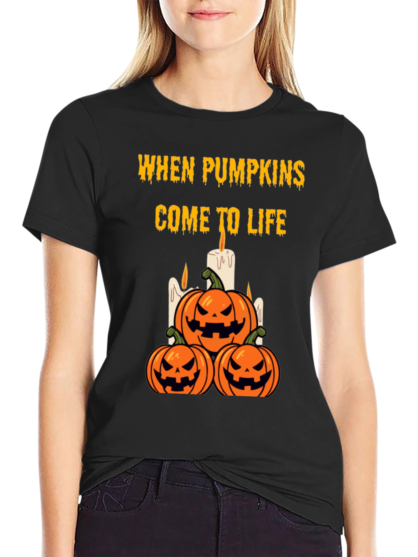 Halloween Pumpkin T-Shirt - When Pumpkins Come to Life