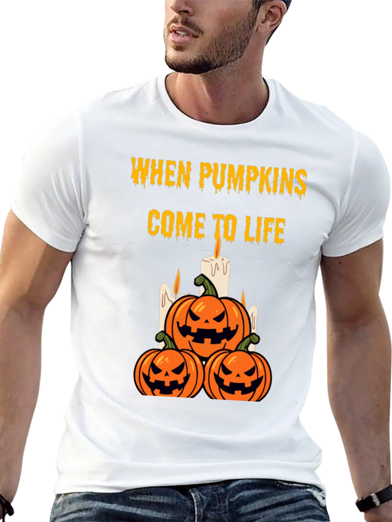 Halloween Pumpkin T-Shirt - When Pumpkins Come to Life