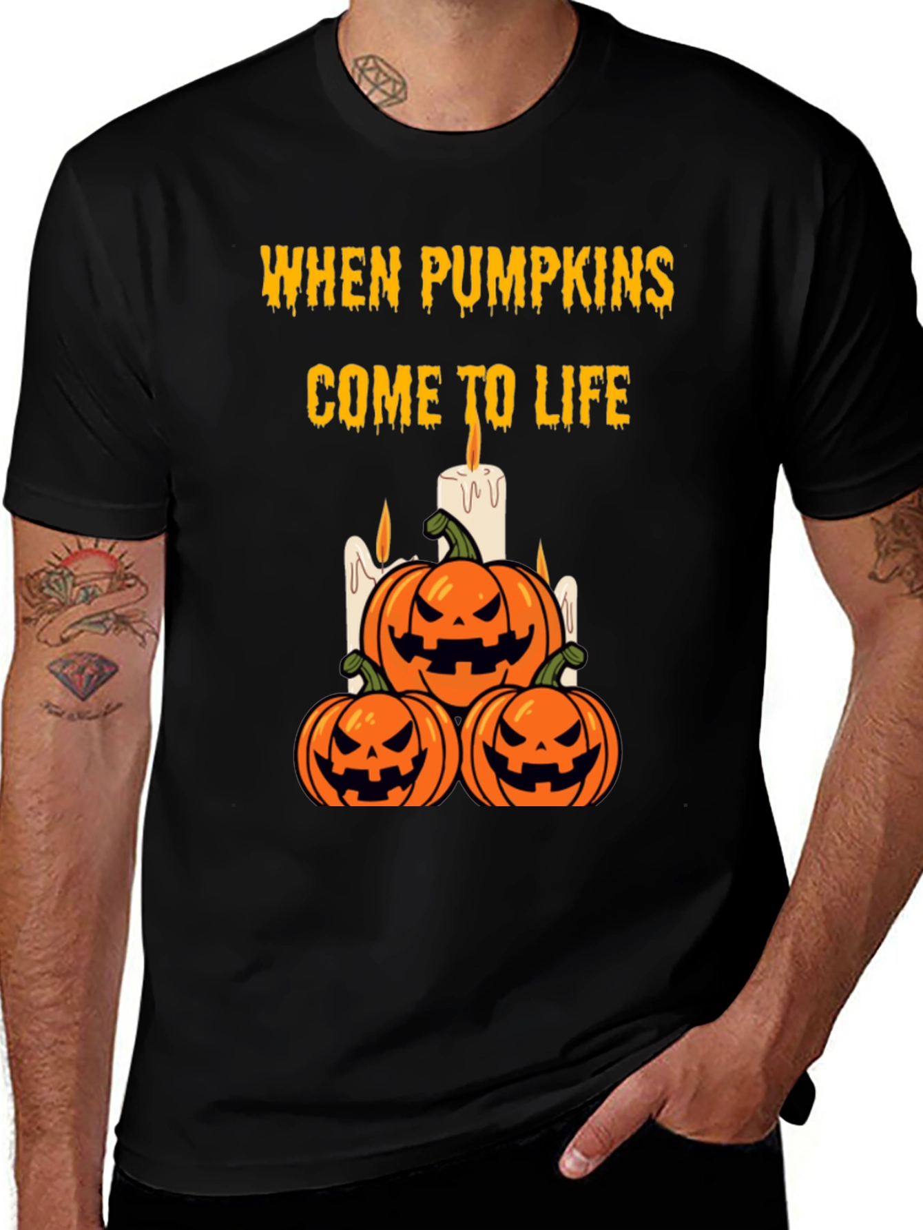 Halloween Pumpkin T-Shirt - When Pumpkins Come to Life