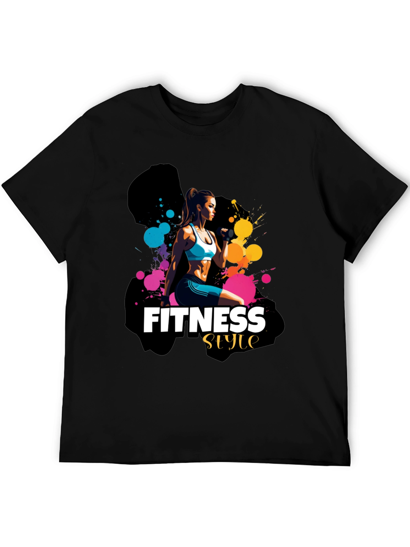 Fitness Style T-Shirt - Black Stylish Design