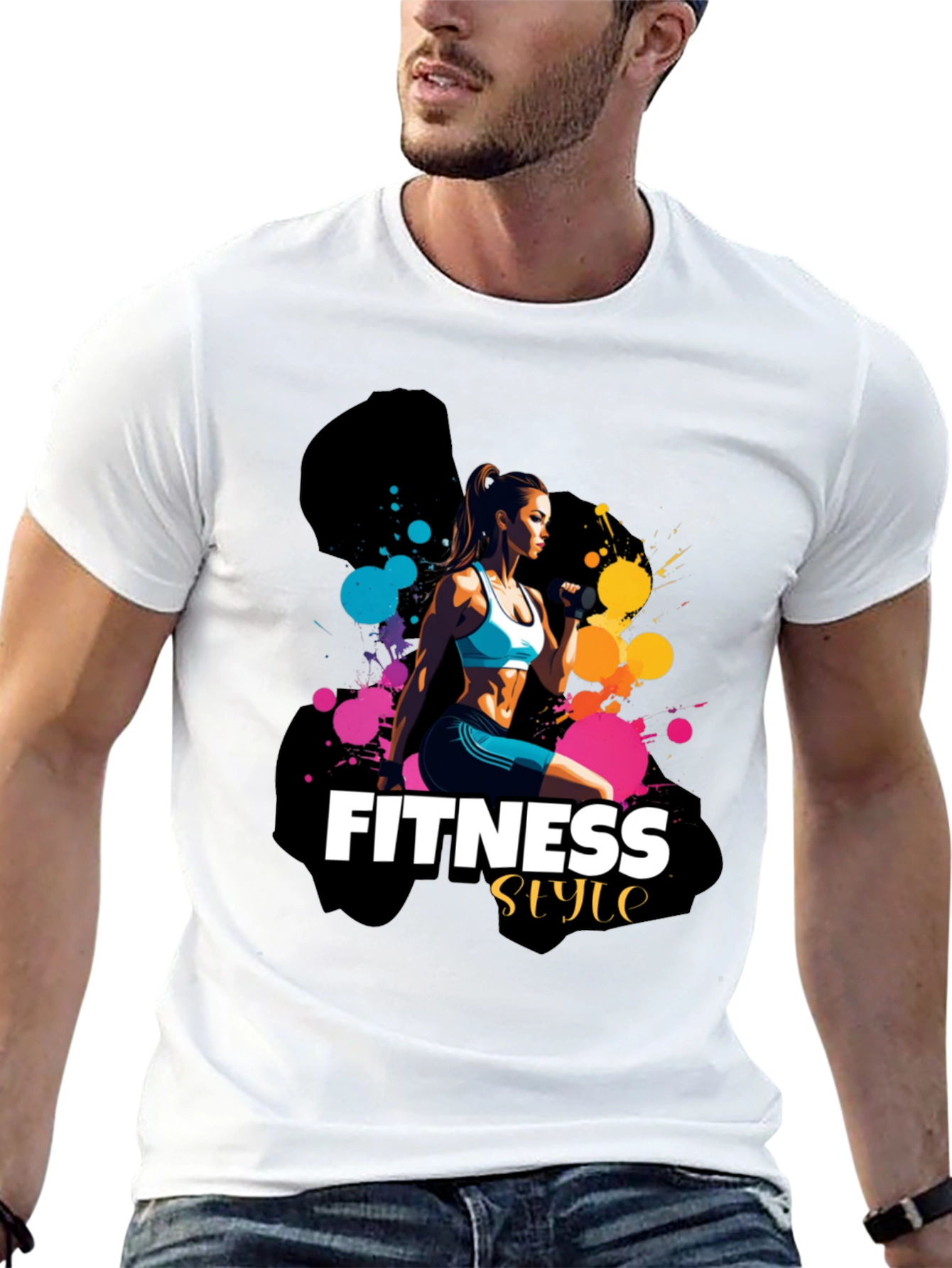 Fitness Style T-Shirt - Black Stylish Design