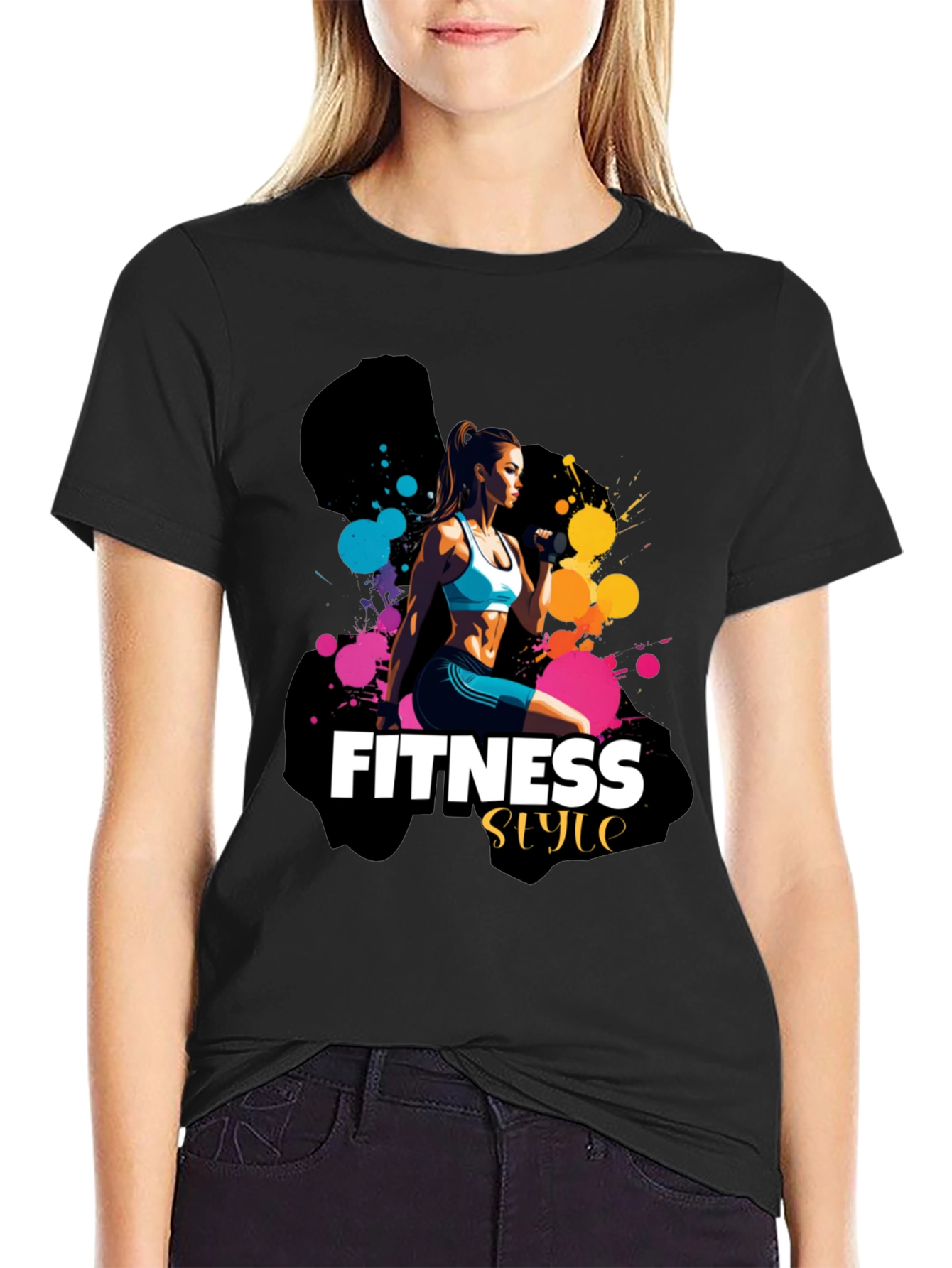Fitness Style T-Shirt - Black Stylish Design