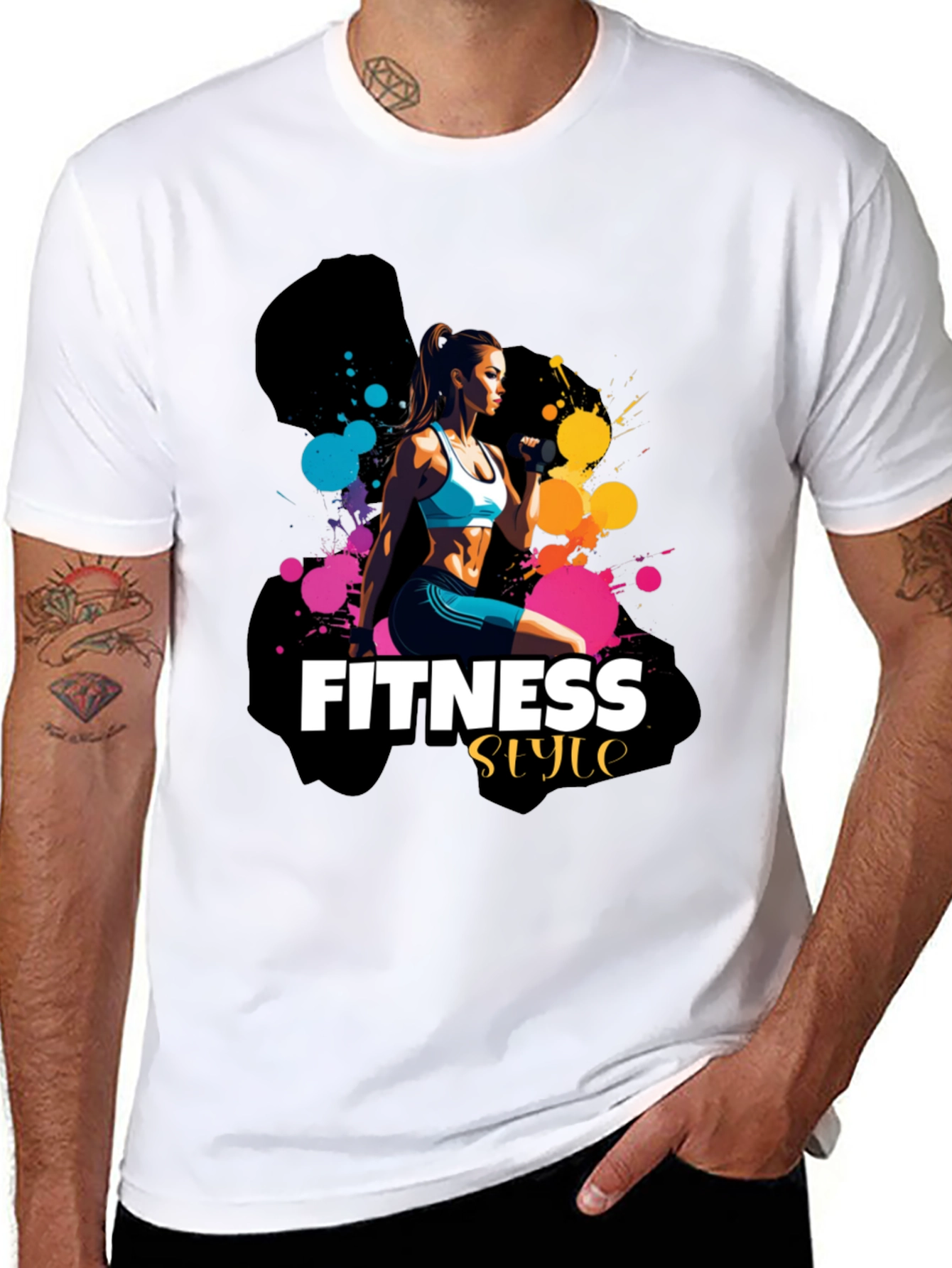 Fitness Style T-Shirt - Black Stylish Design