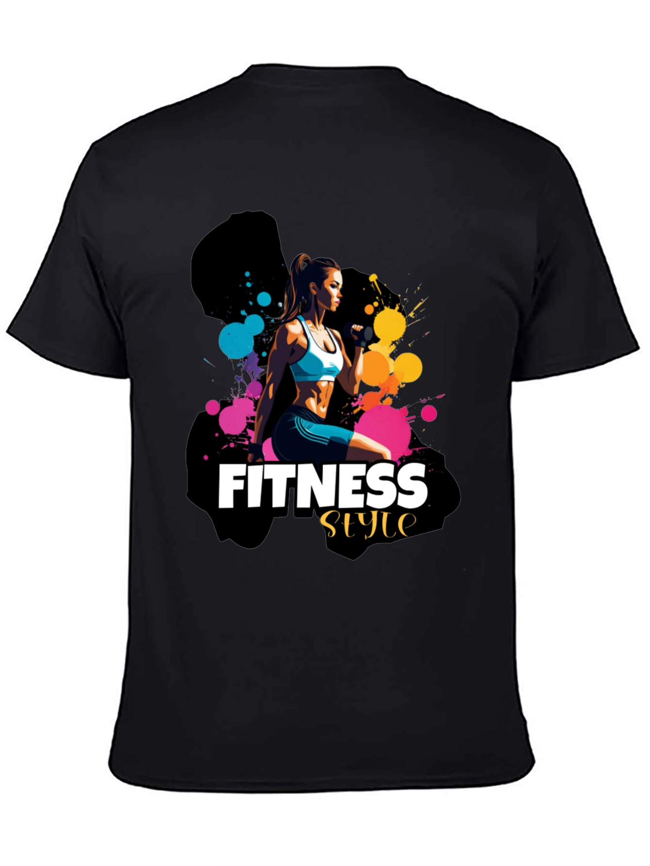 Fitness Style T-Shirt - Black Stylish Design