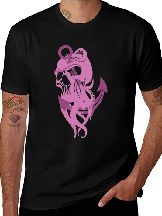 Skull Anchor Kraken Graphic Tee