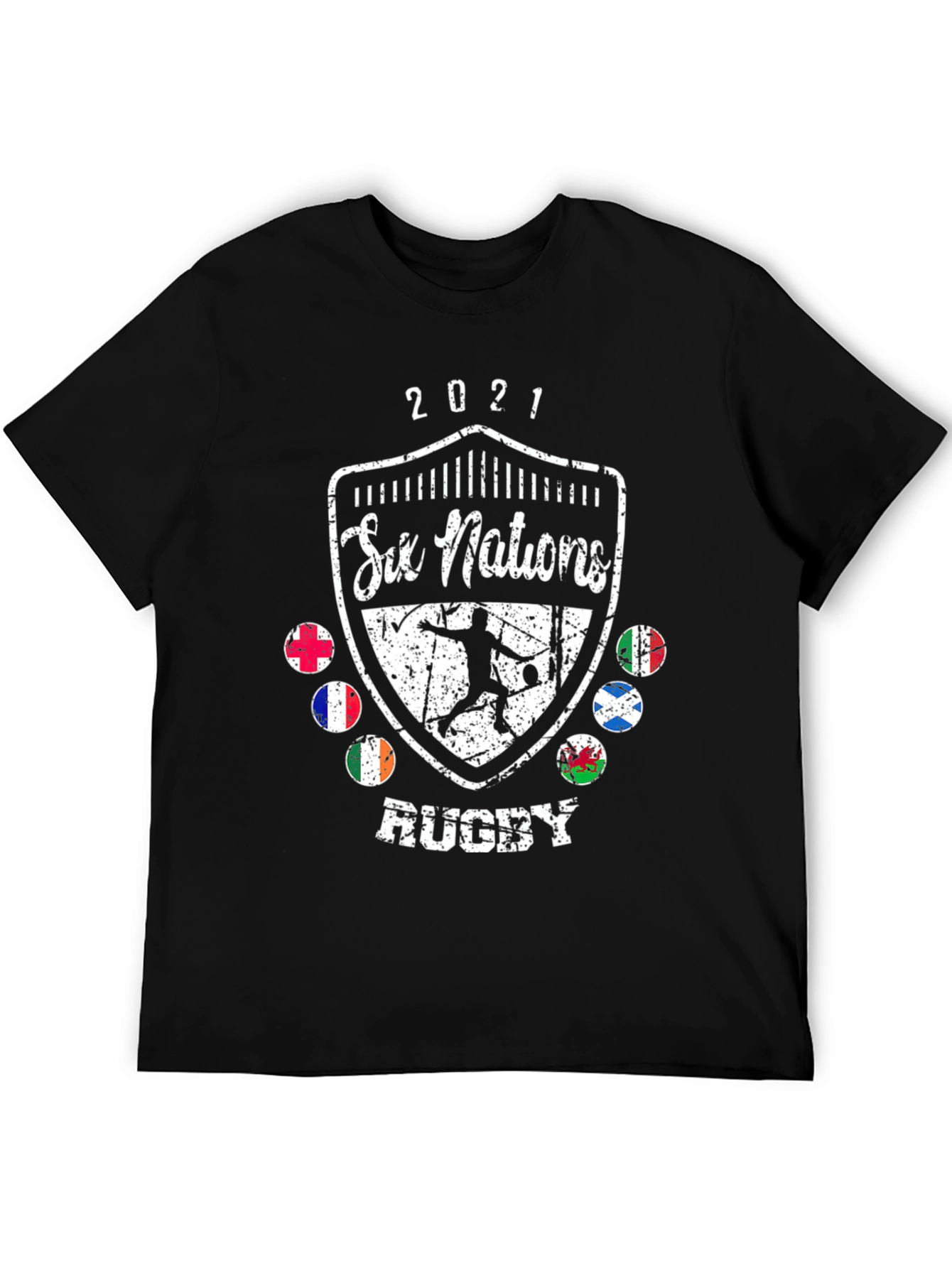 Six Nations Rugby 2021 Black T-Shirt