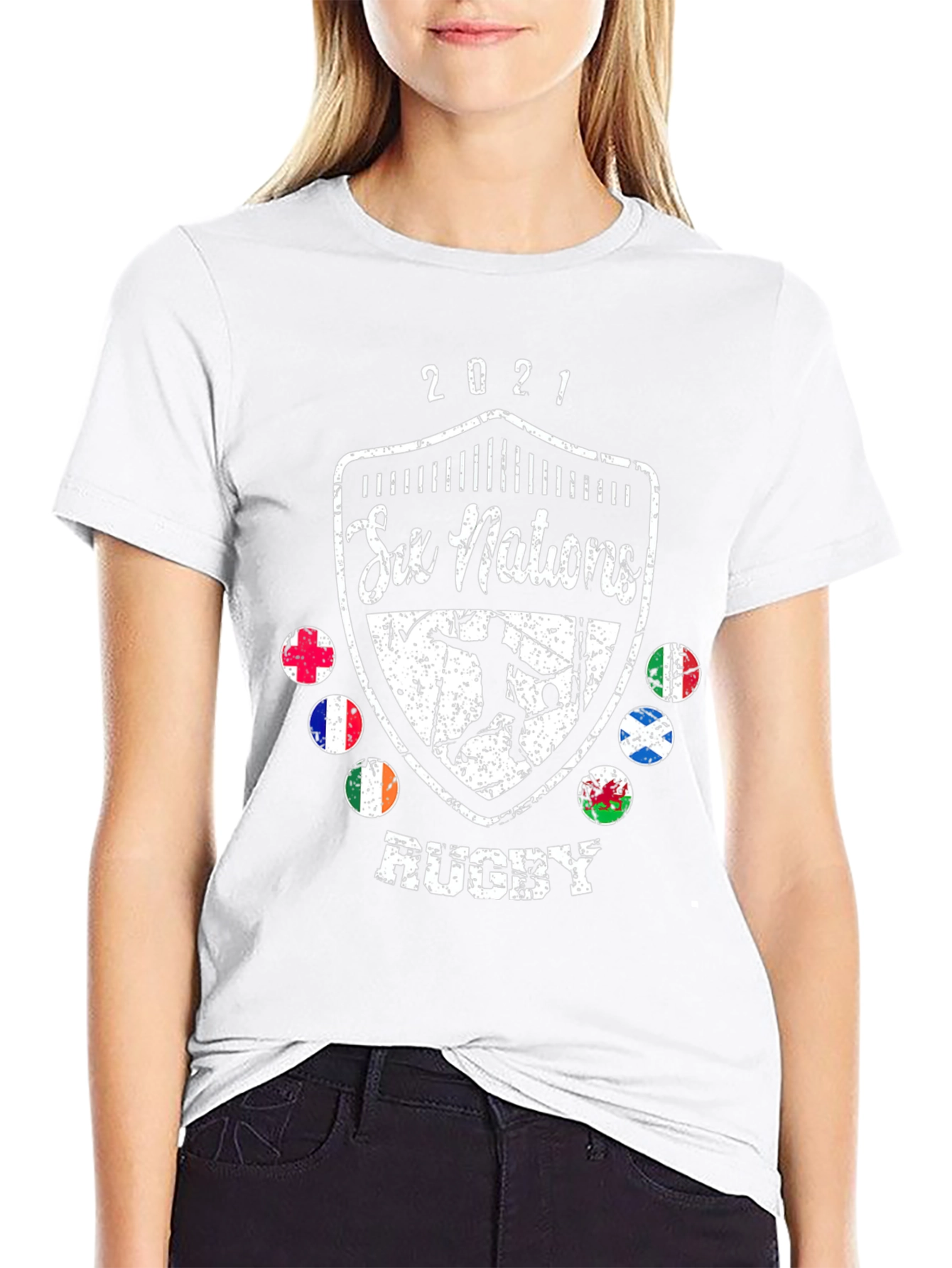 Six Nations Rugby 2021 Black T-Shirt