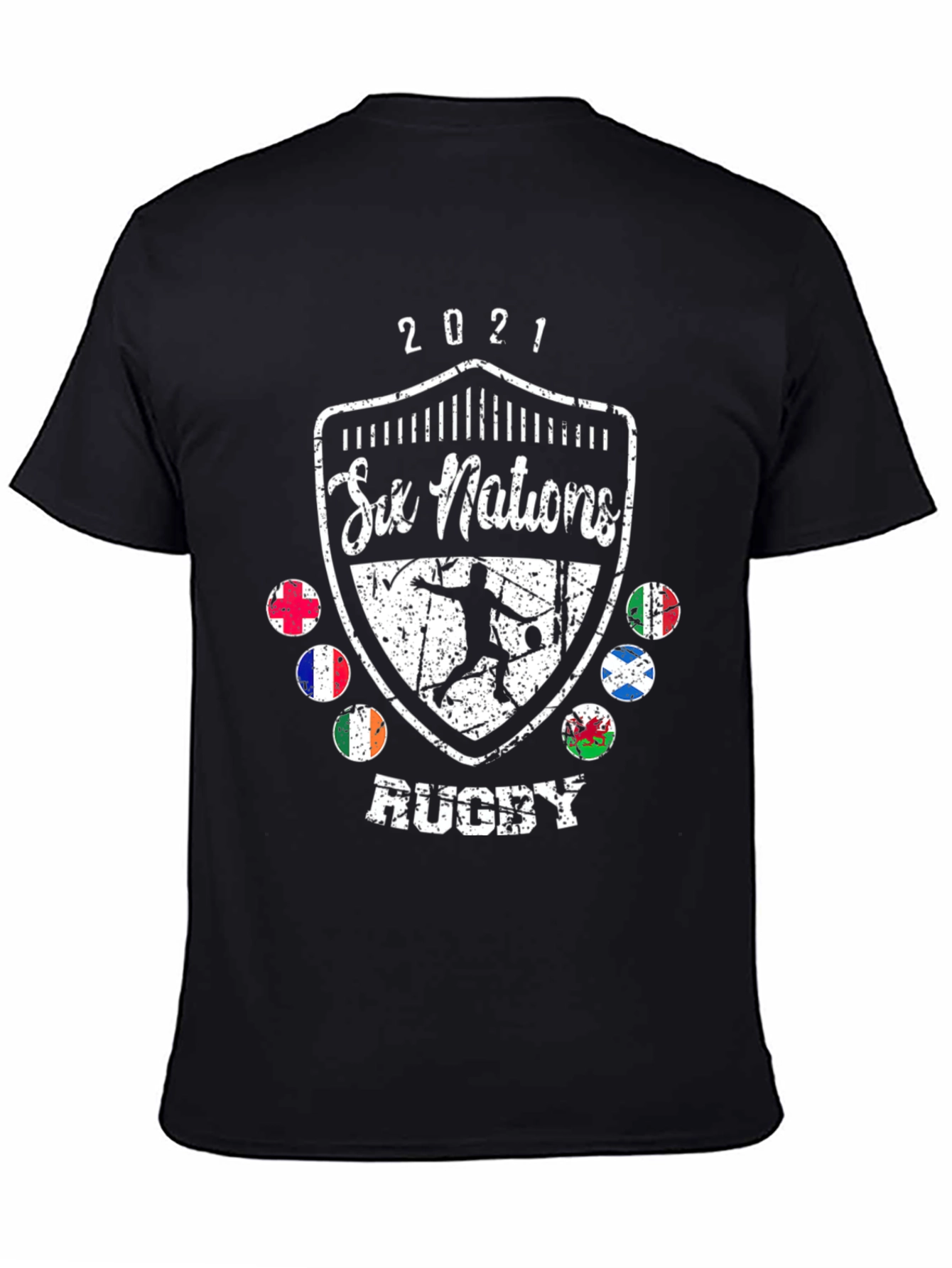 Six Nations Rugby 2021 Black T-Shirt