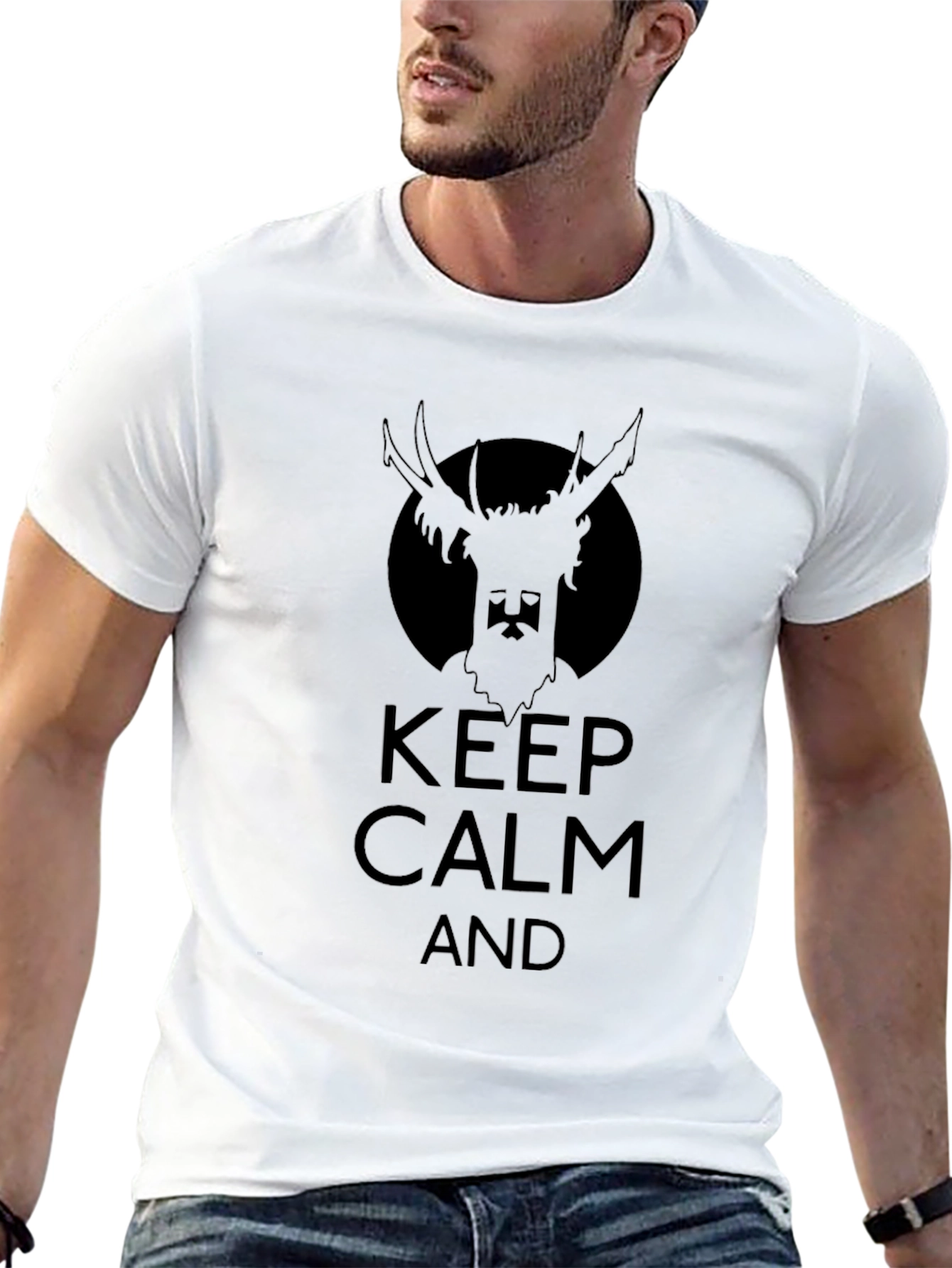Keep Calm Bearded Deer T-Shirt