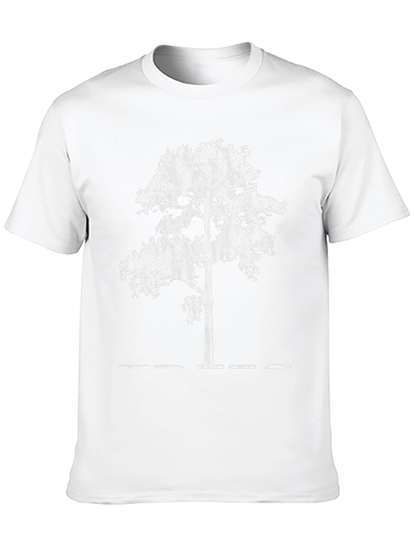 Modern Tree Graphic Black T-Shirt