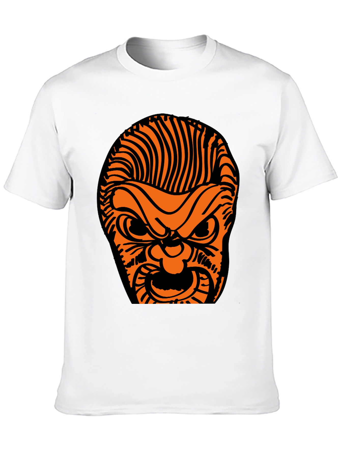 Graphic Tee - Angry Orange Face Design
