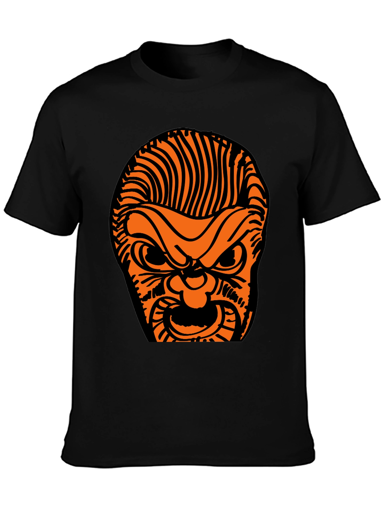 Graphic Tee - Angry Orange Face Design