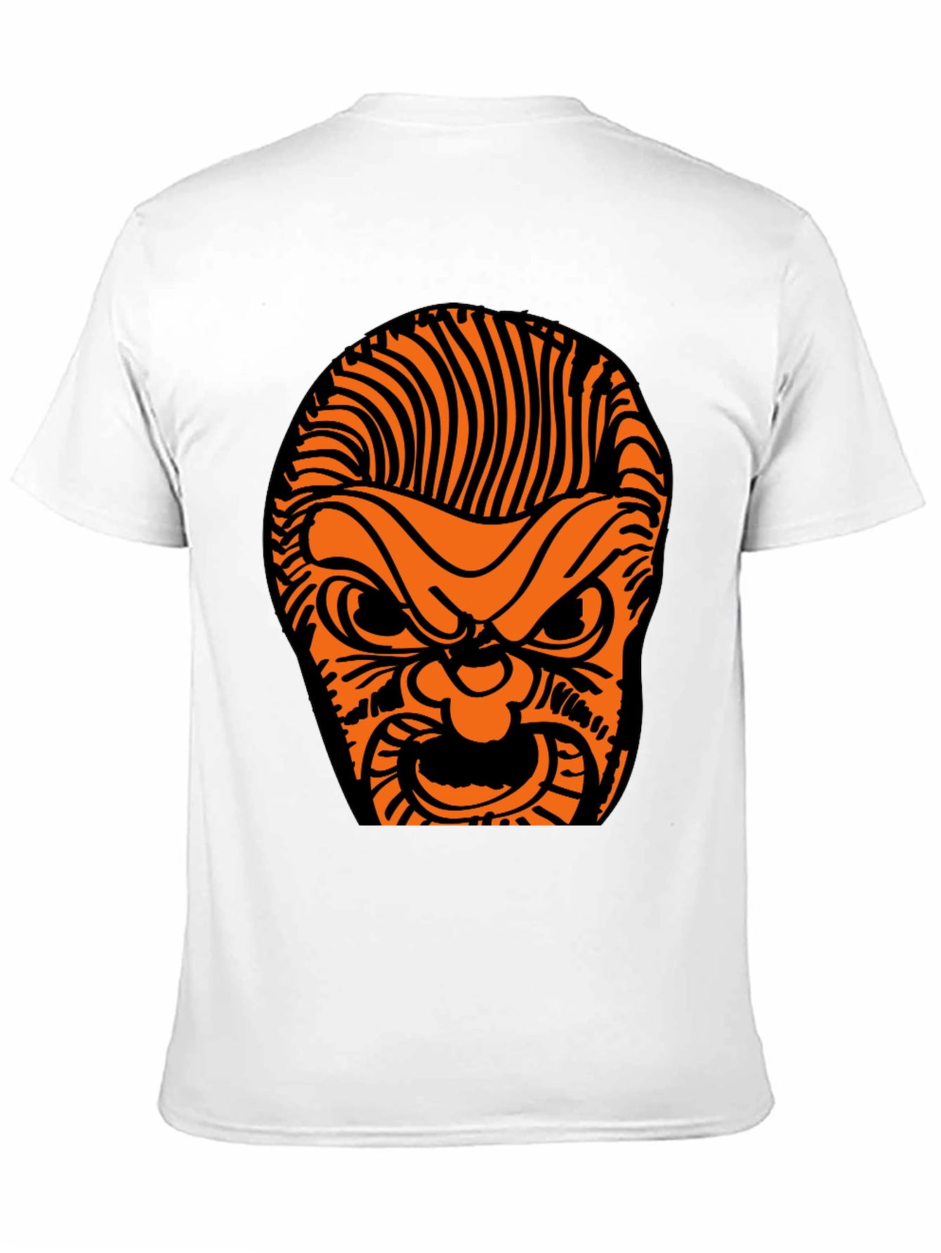 Graphic Tee - Angry Orange Face Design
