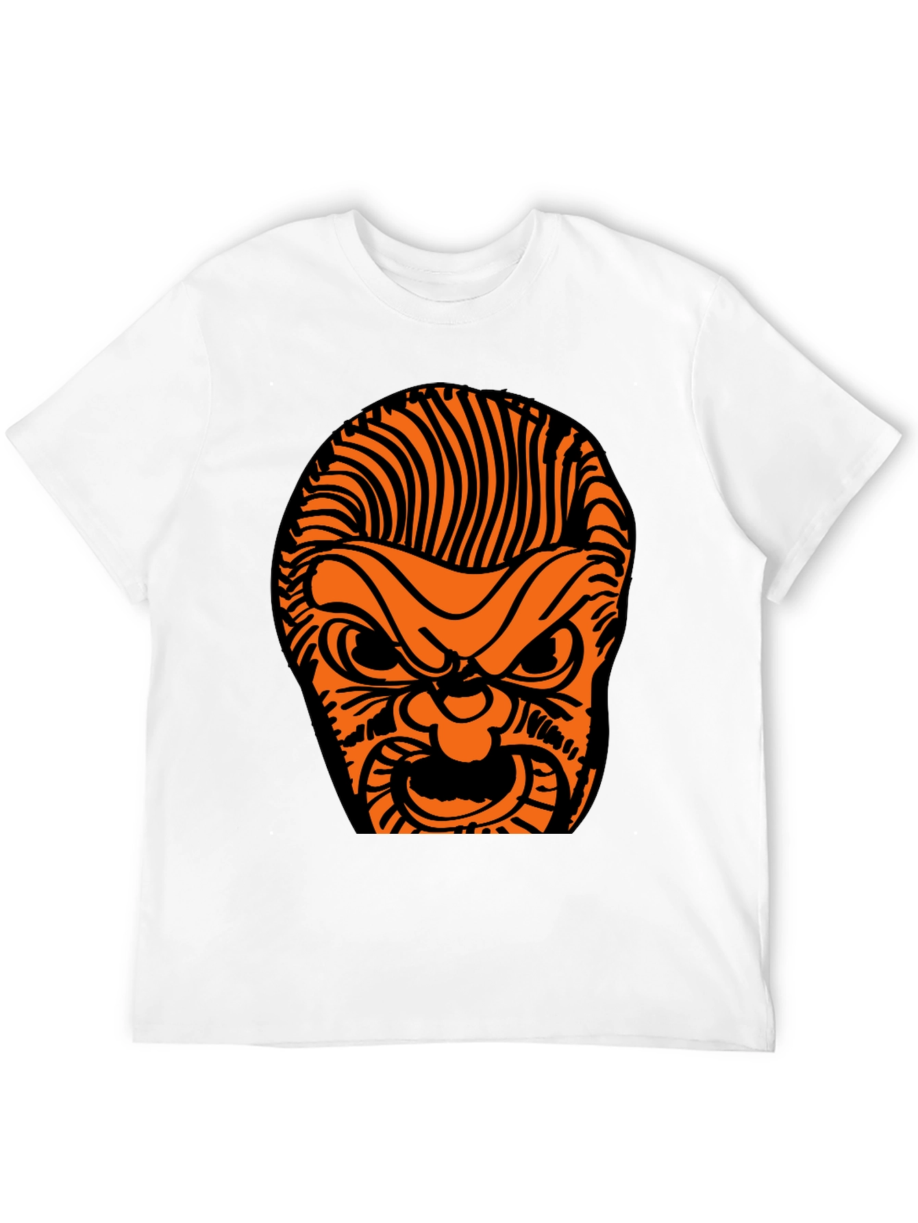 Graphic Tee - Angry Orange Face Design