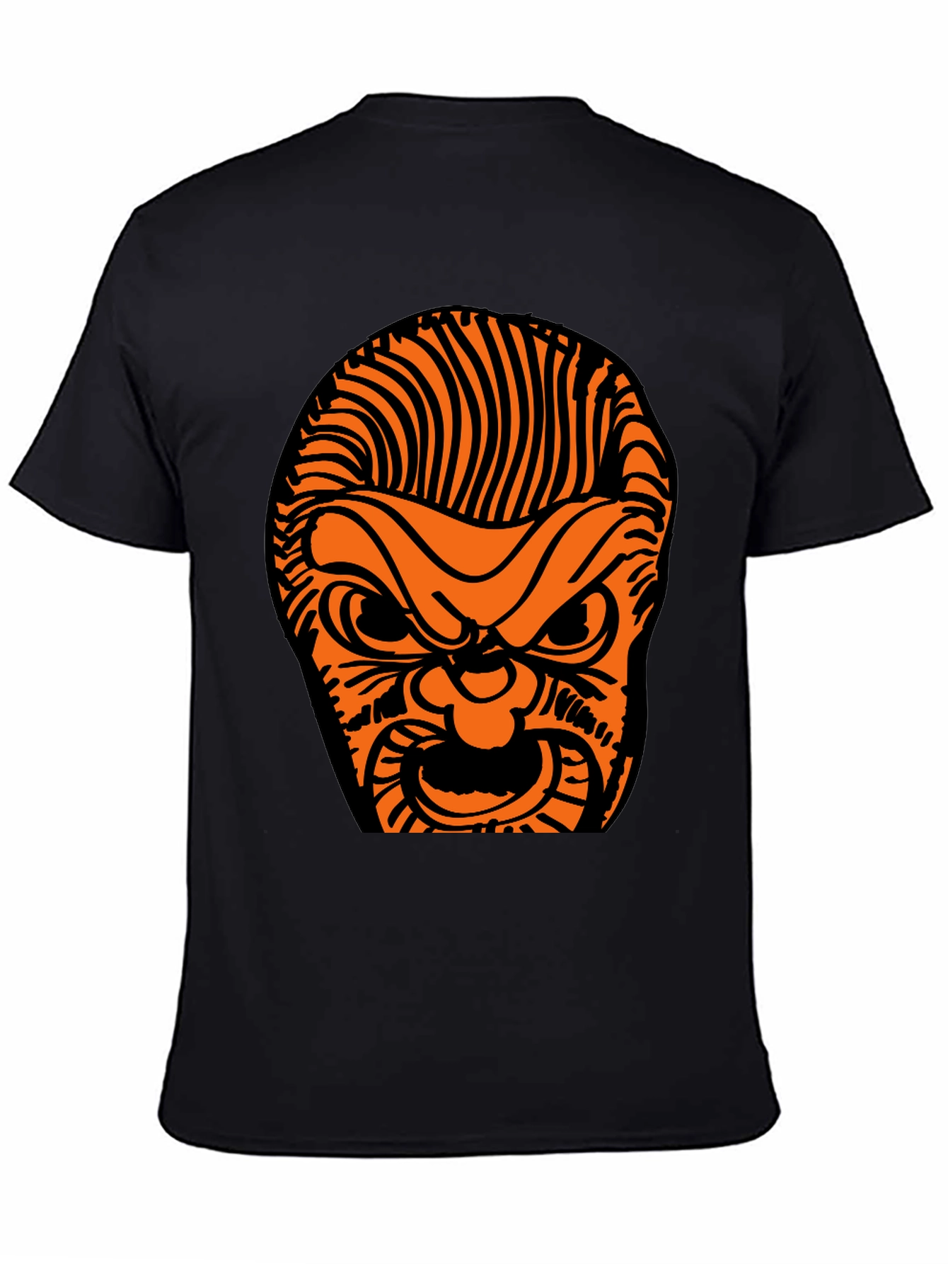 Graphic Tee - Angry Orange Face Design