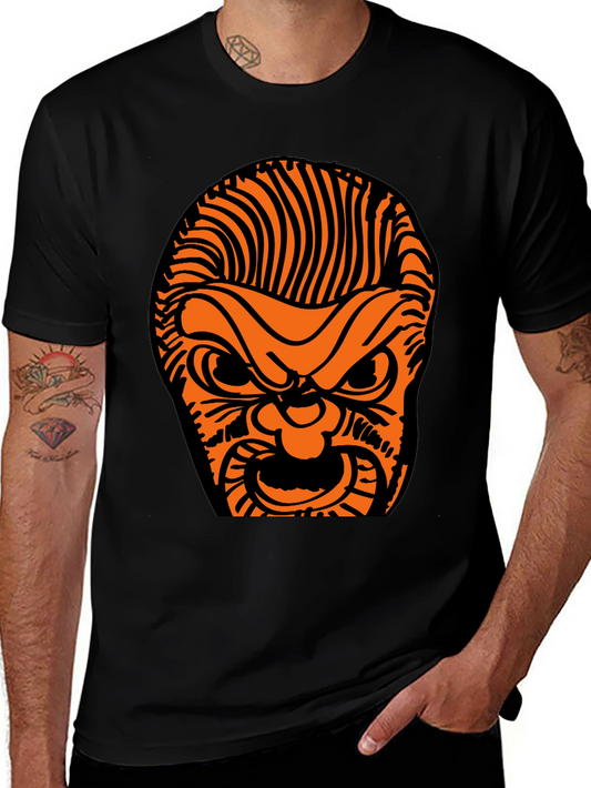 Graphic Tee - Angry Orange Face Design
