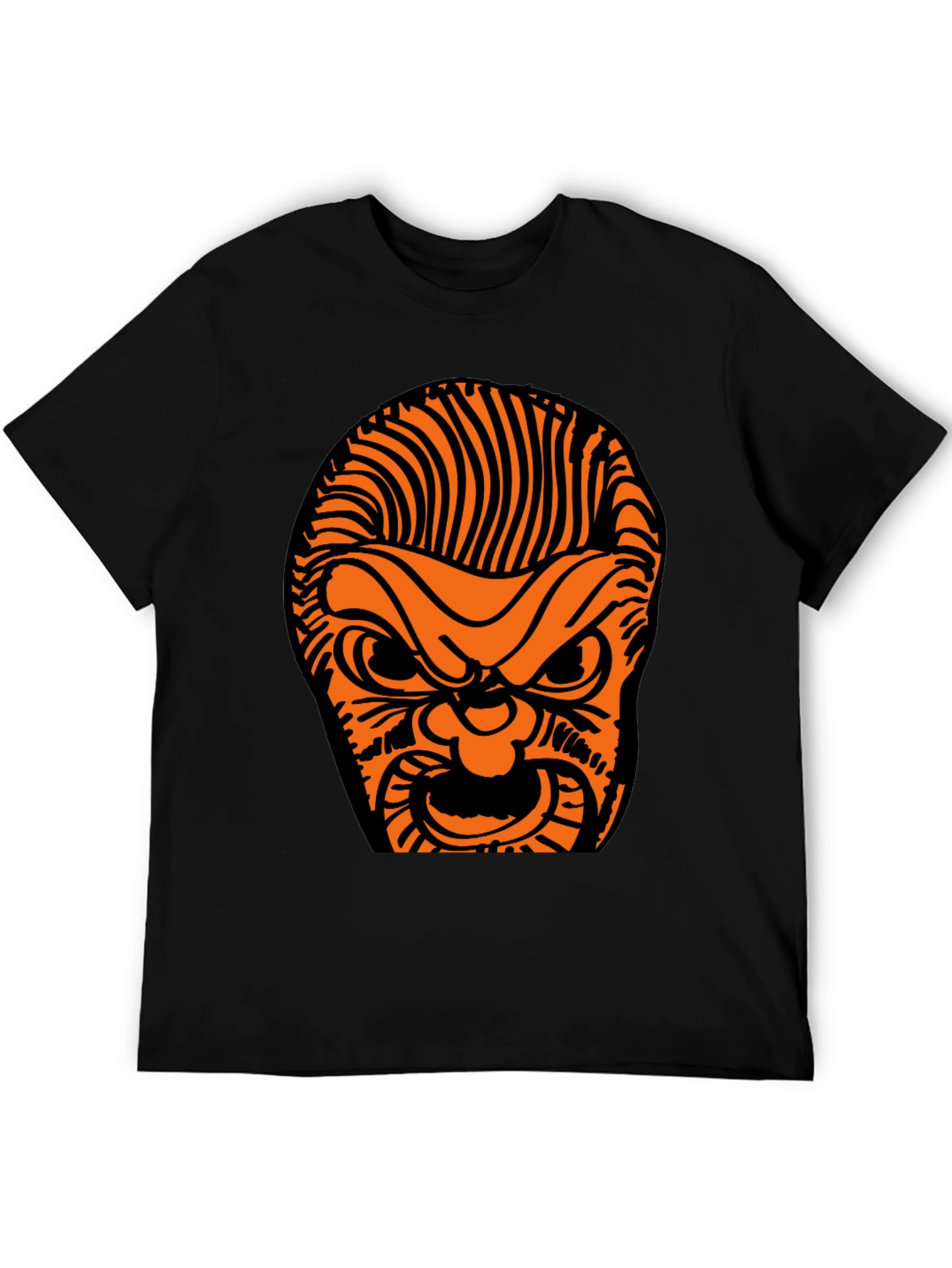Graphic Tee - Angry Orange Face Design