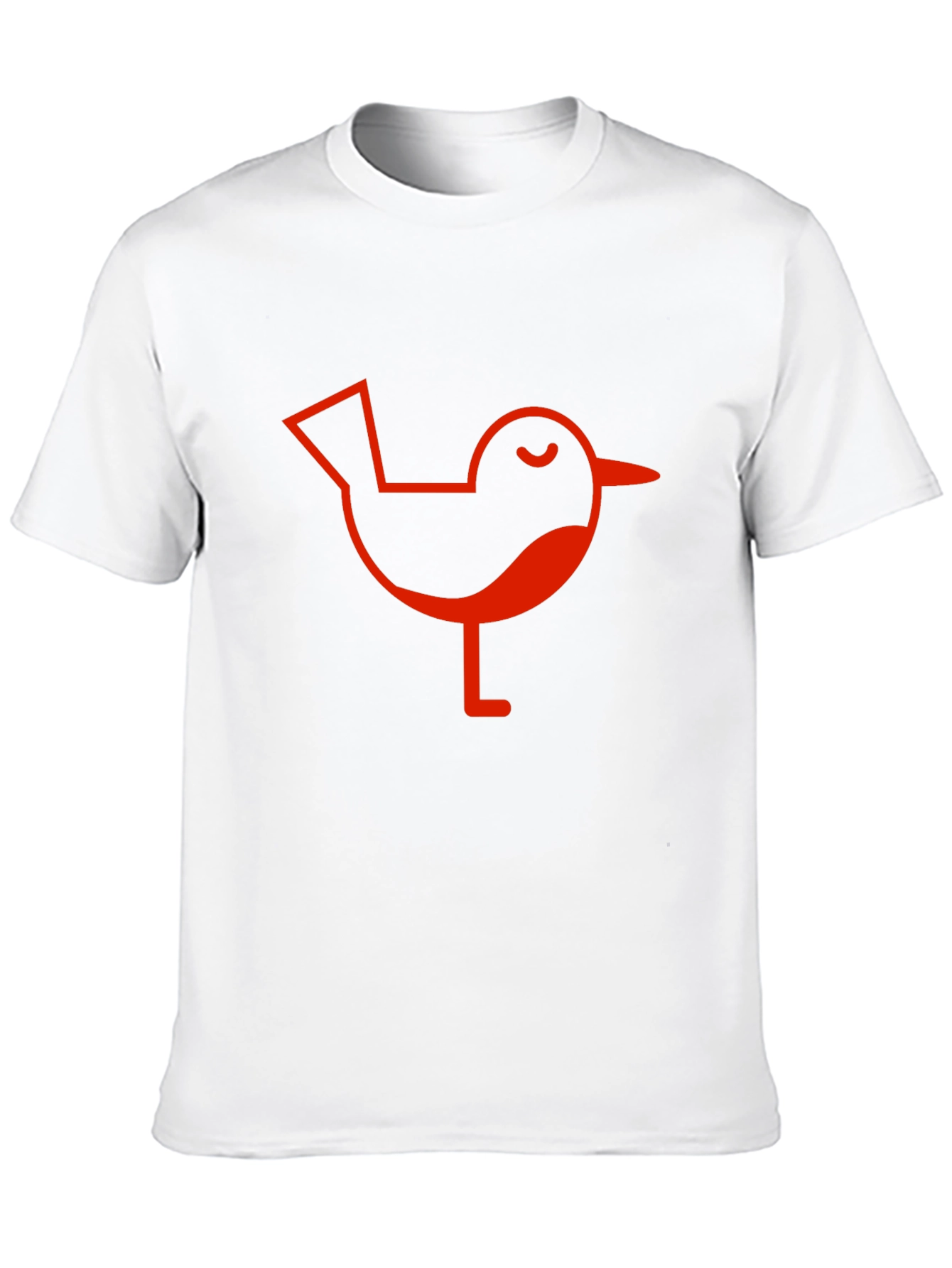 Red Bird Graphic Black T-Shirt
