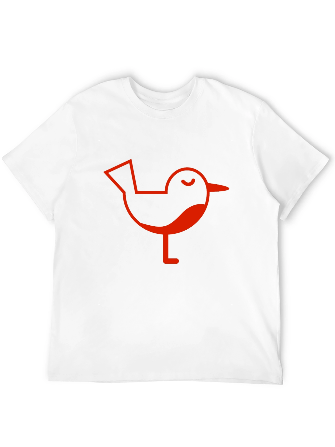 Red Bird Graphic Black T-Shirt