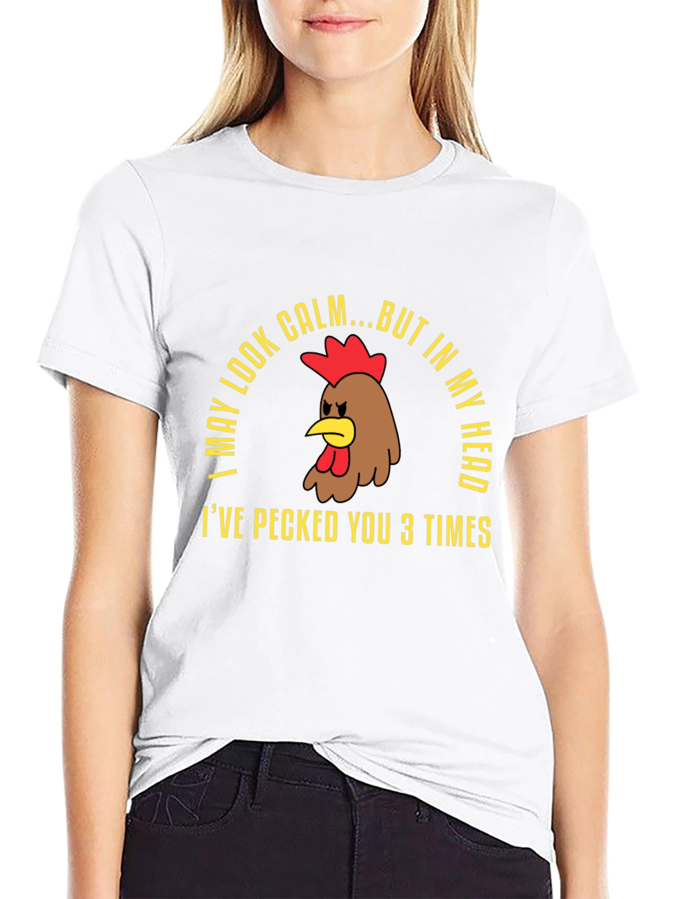 Calm Chicken Graphic Tee - Funny Humor T-Shirt
