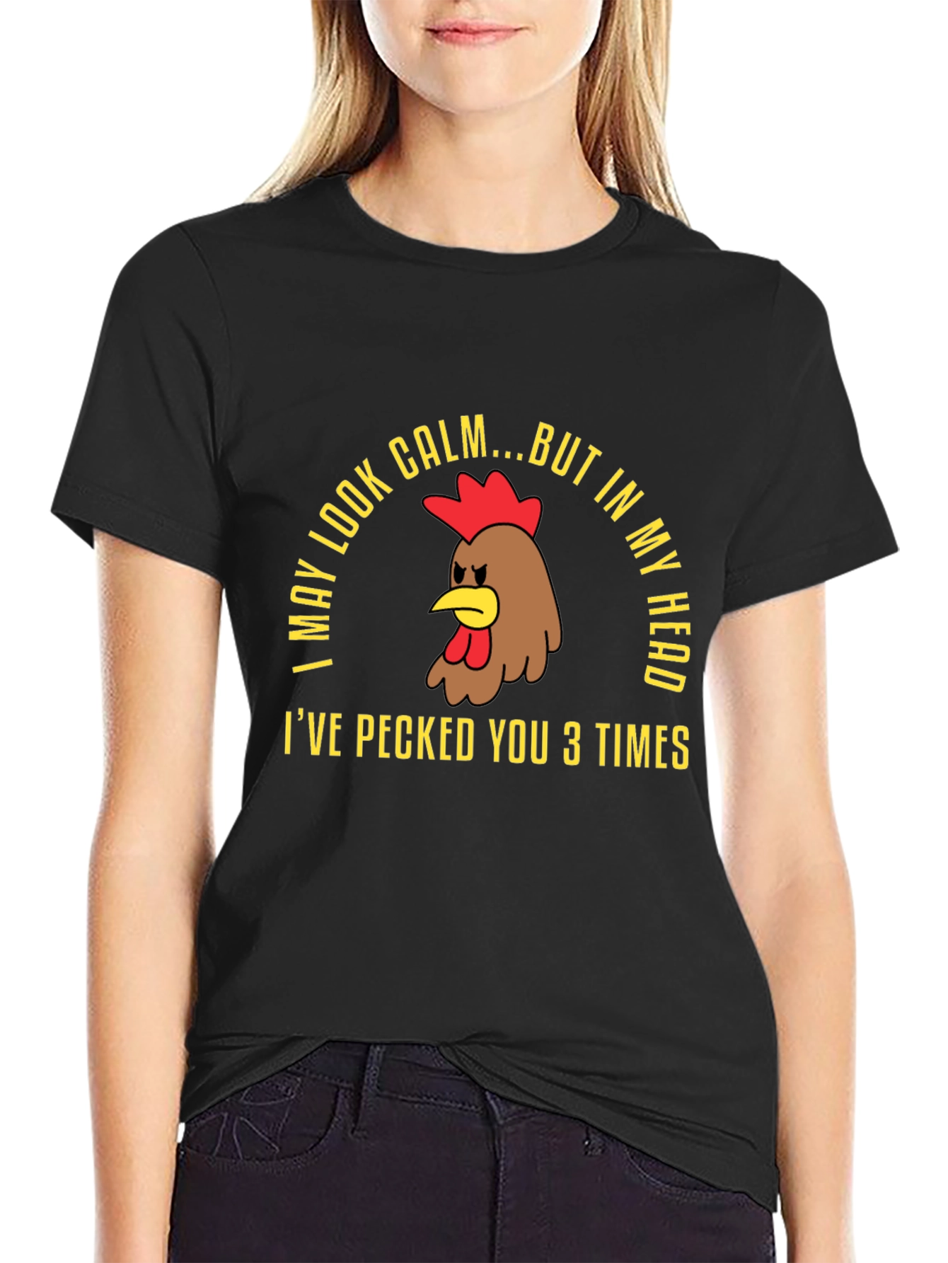 Calm Chicken Graphic Tee - Funny Humor T-Shirt