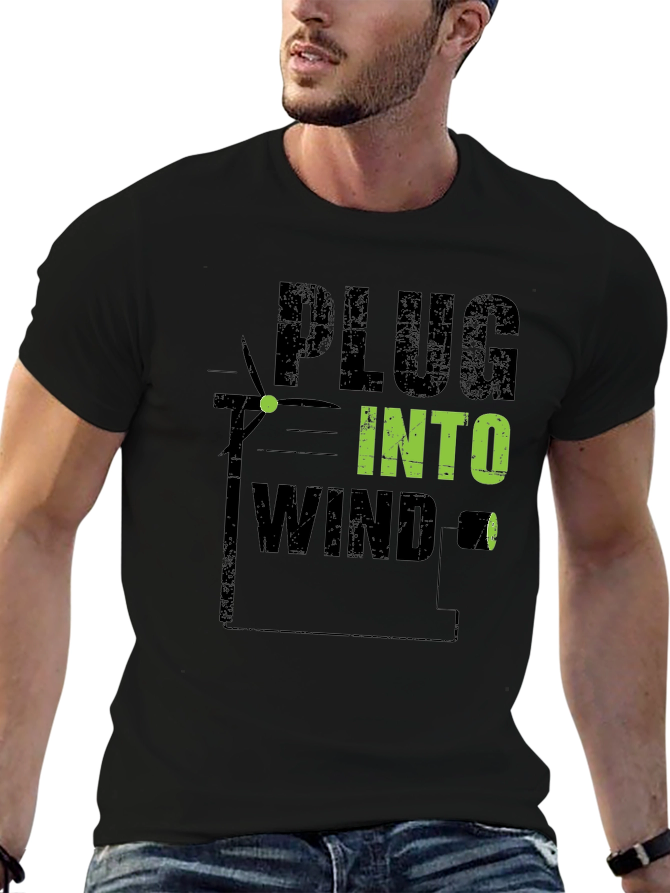 Plug Into Wind T-Shirt - Eco-Friendly Style