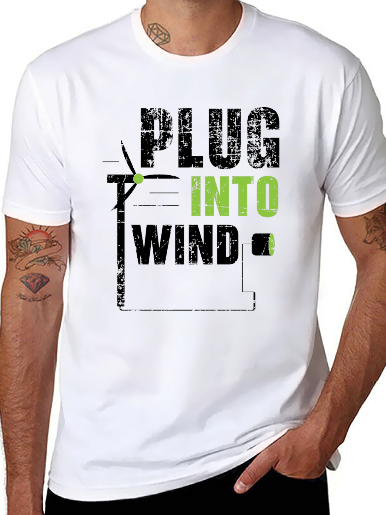 Plug Into Wind T-Shirt - Eco-Friendly Style
