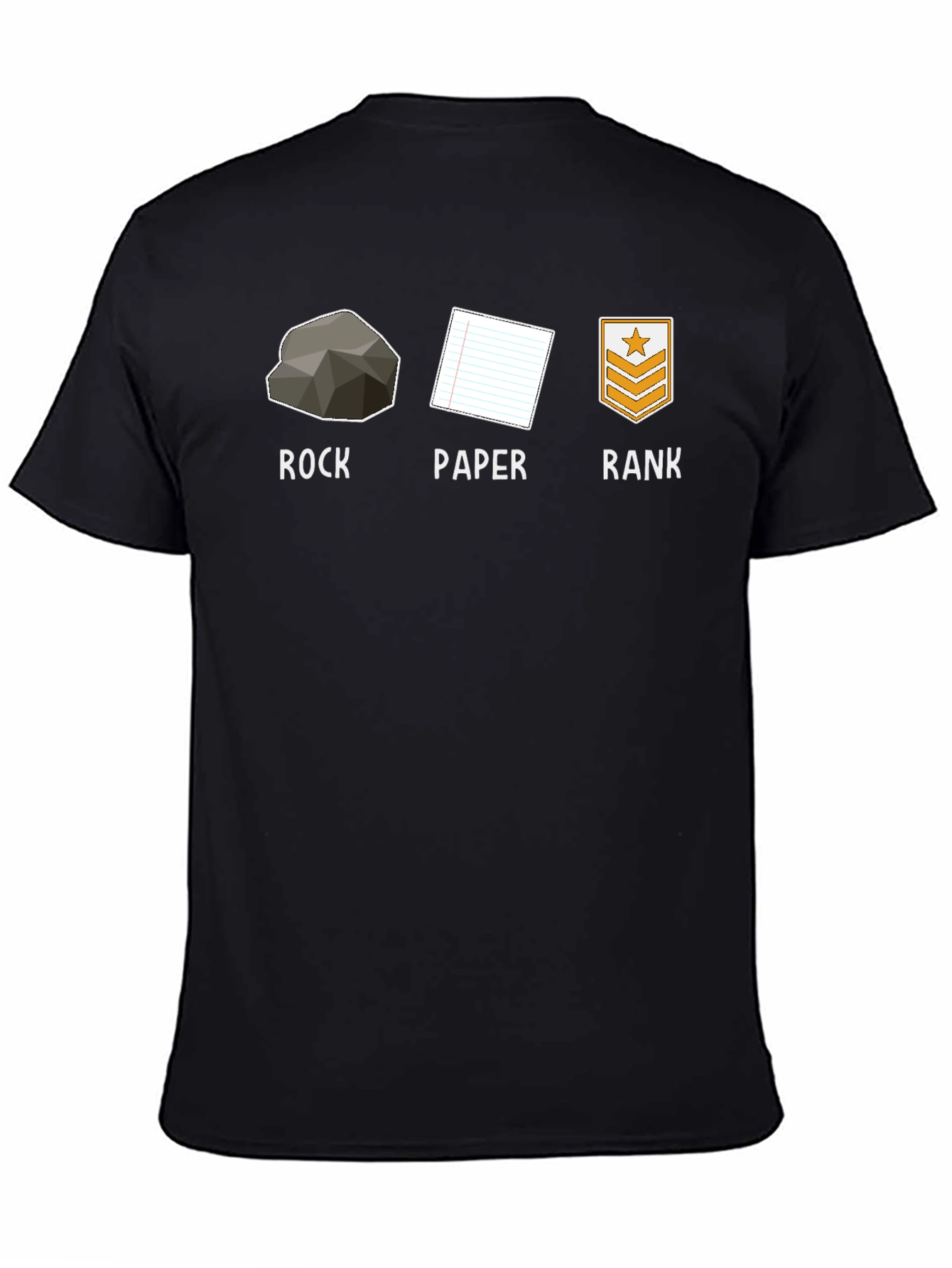 Rock Paper Rank Funny T-Shirt