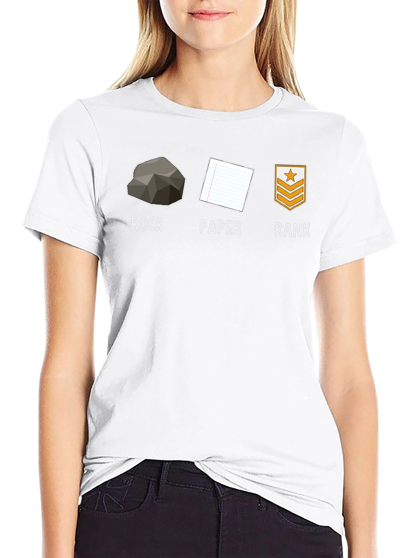 Rock Paper Rank Funny T-Shirt